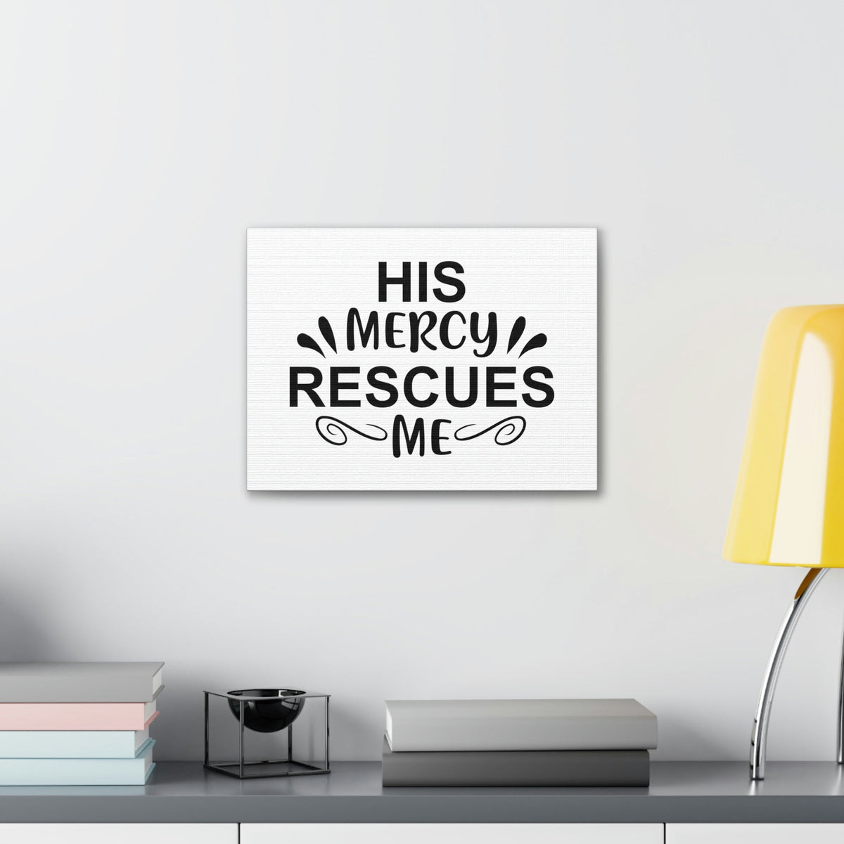 Scripture Walls His Mercy Rescues Me Psalms 140:4 Christian Wall Art Print Ready to Hang Unframed-Express Your Love Gifts