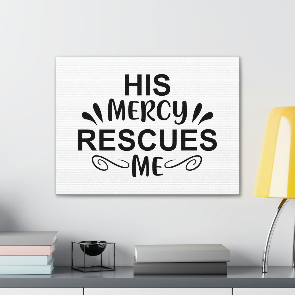 Scripture Walls His Mercy Rescues Me Psalms 140:4 Christian Wall Art Print Ready to Hang Unframed-Express Your Love Gifts