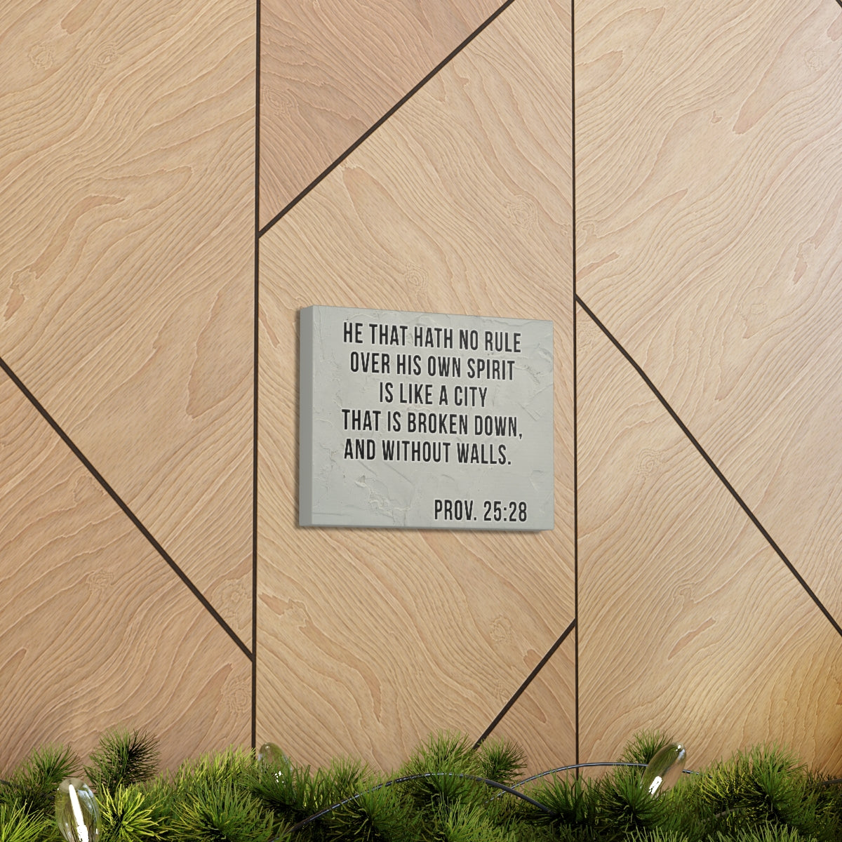 Scripture Walls His Own Spirit Proverbs 25:28 Bible Verse Canvas Christian Wall Art Bible Verse Print Ready To Hang Unframed-Express Your Love Gifts