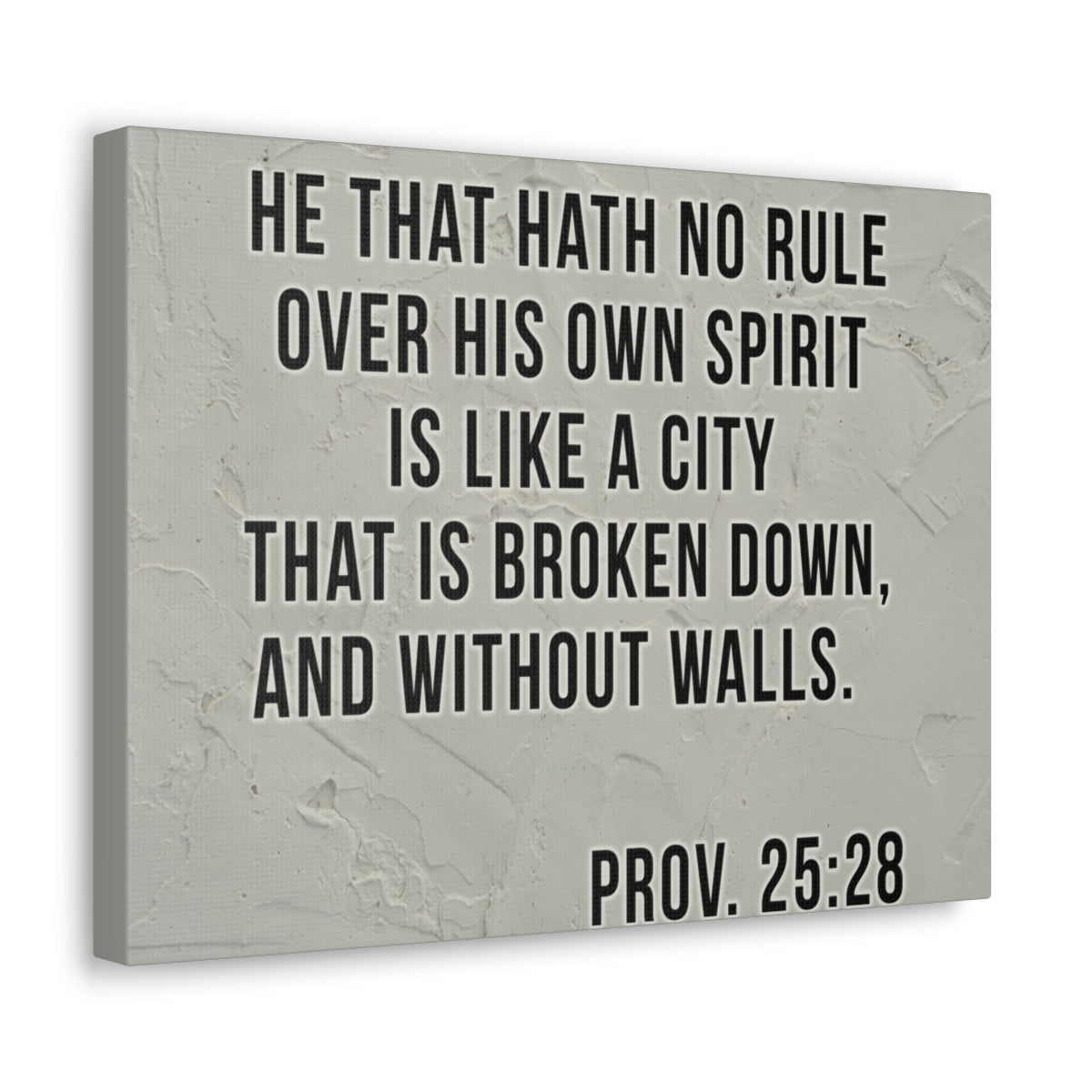 Scripture Walls His Own Spirit Proverbs 25:28 Bible Verse Canvas Christian Wall Art Bible Verse Print Ready To Hang Unframed-Express Your Love Gifts
