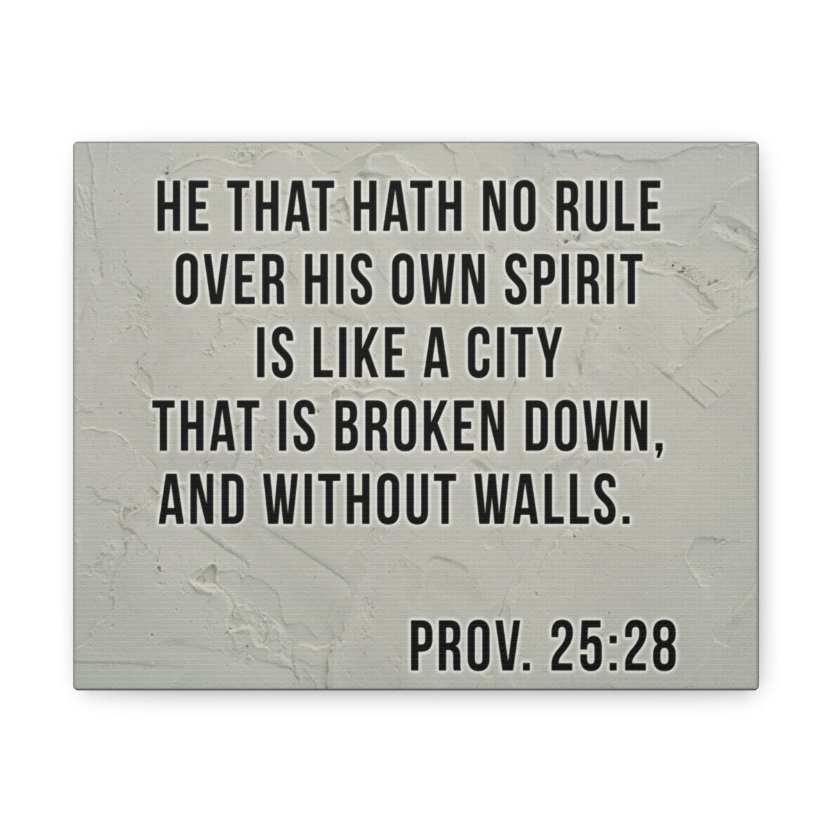 Scripture Walls His Own Spirit Proverbs 25:28 Bible Verse Canvas Christian Wall Art Bible Verse Print Ready To Hang Unframed-Express Your Love Gifts