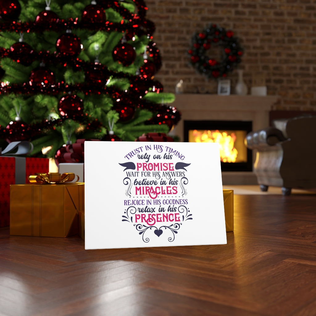 Scripture Walls His Timing Bible Verse Canvas Christian Wall Art Ready to Hang Unframed-Express Your Love Gifts