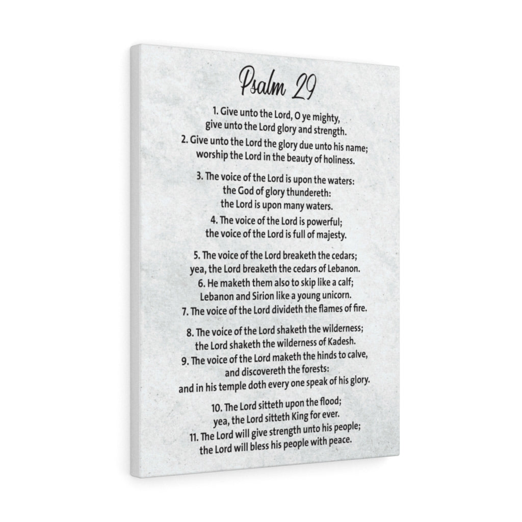 Scripture Walls His Voice Does Wonders Psalm 29 Bible Verse Canvas Christian Wall Art Ready to Hang Unframed-Express Your Love Gifts