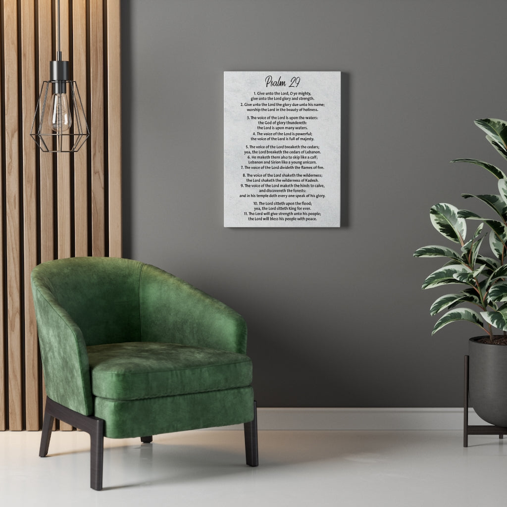 Scripture Walls His Voice Does Wonders Psalm 29 Bible Verse Canvas Christian Wall Art Ready to Hang Unframed-Express Your Love Gifts