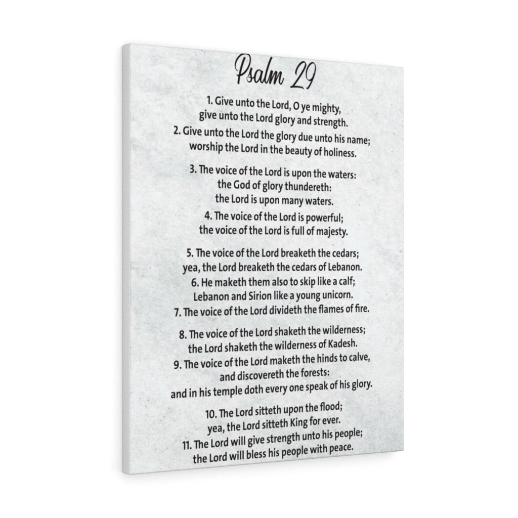 Scripture Walls His Voice Does Wonders Psalm 29 Bible Verse Canvas Christian Wall Art Ready to Hang Unframed-Express Your Love Gifts