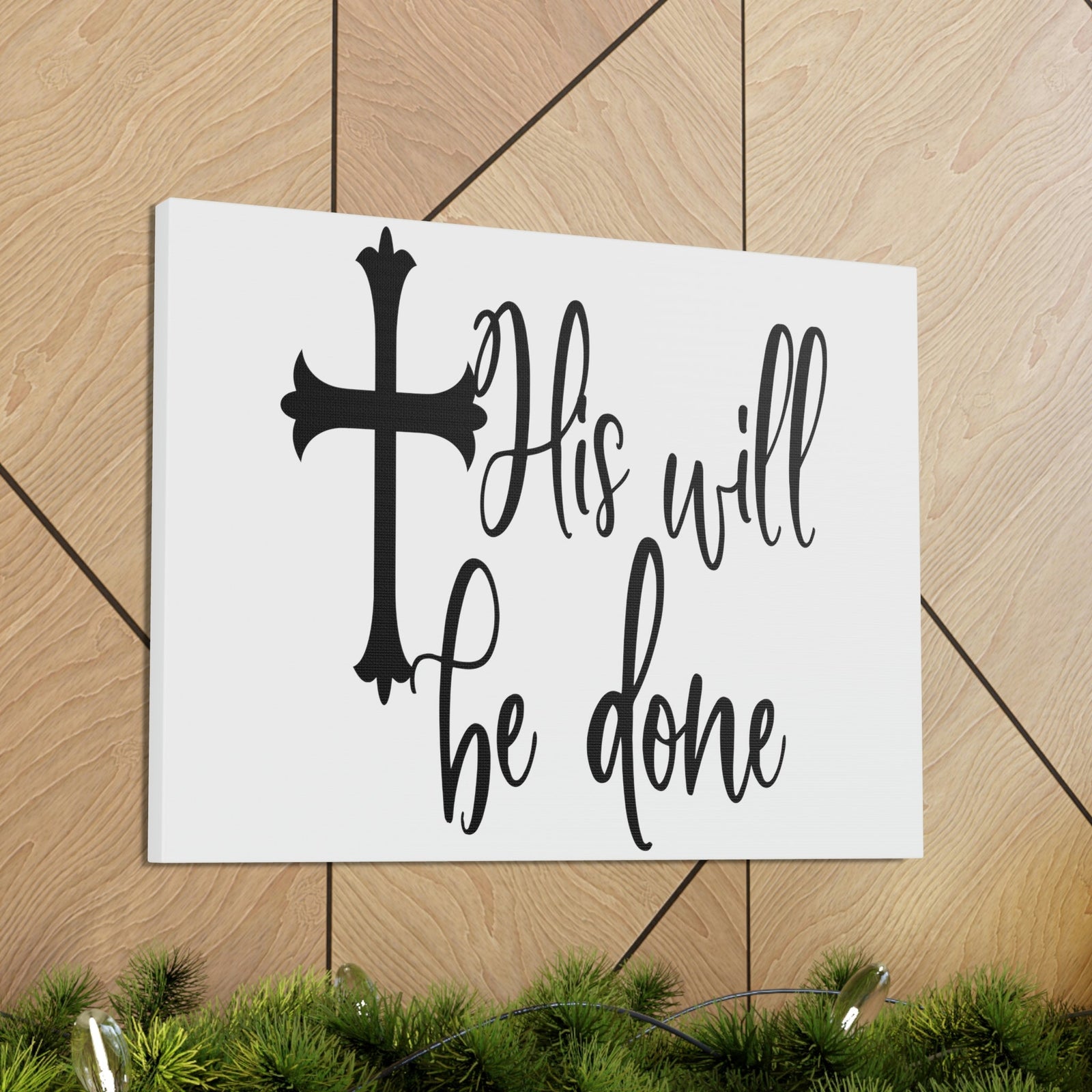 Scripture Walls His Will Be Done Matthew 6:10 Christian Wall Art Print Ready to Hang Unframed-Express Your Love Gifts