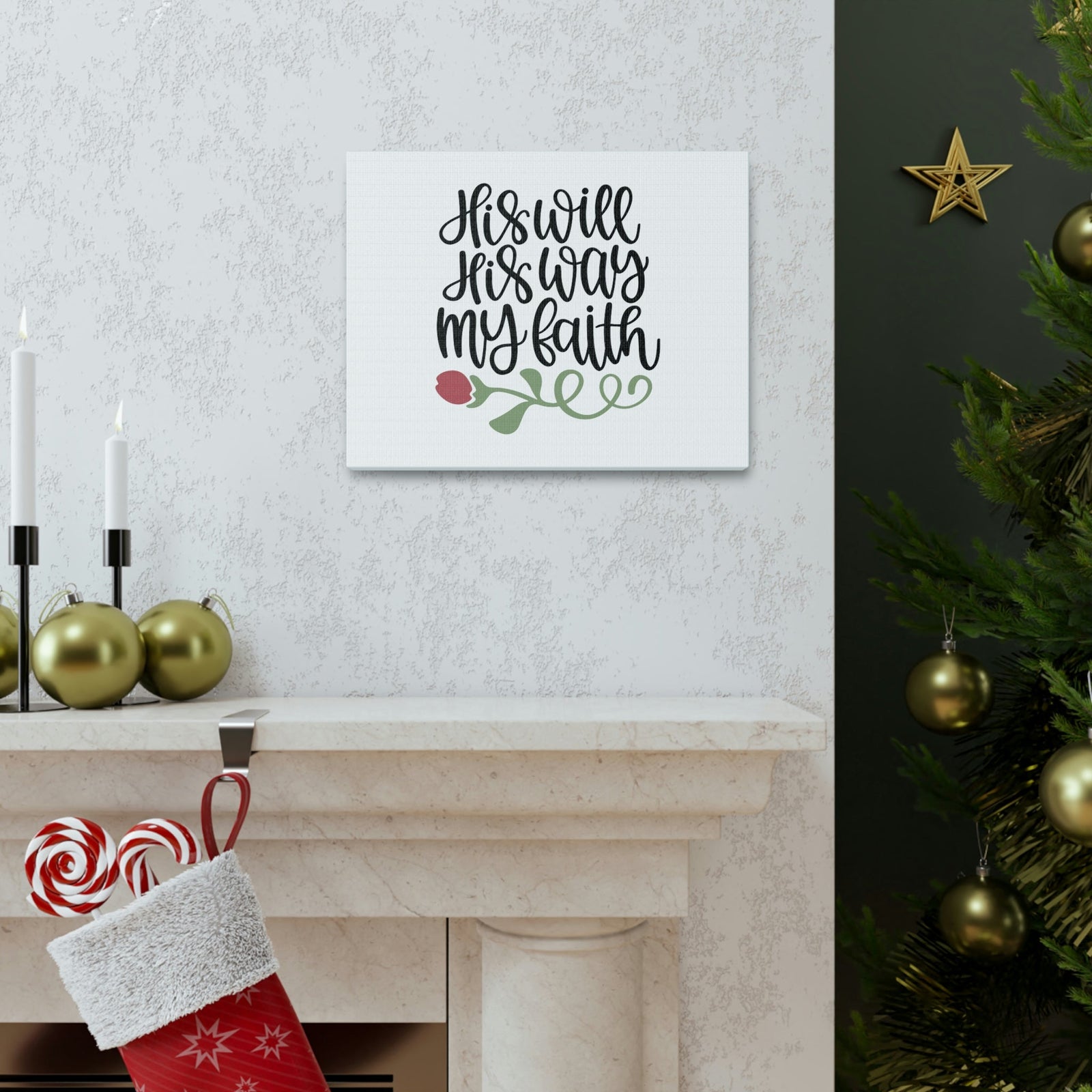 Scripture Walls His Will His Way My Faith Jeremiah 29:11 Christian Wall Art Bible Verse Print Ready to Hang Unframed-Express Your Love Gifts