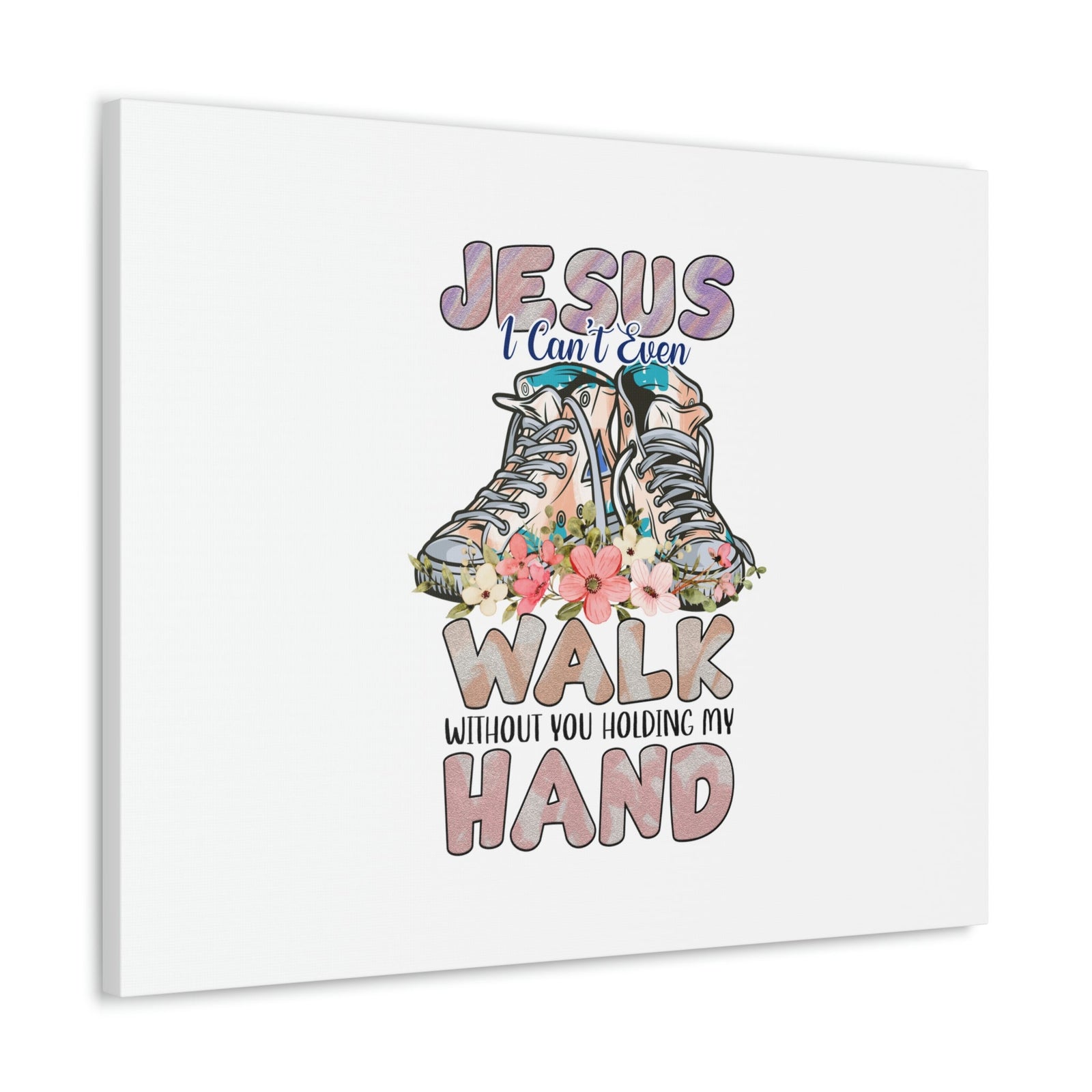 Scripture Walls Holding My Hand John 14:6 Flower Sneakers Christian Wall Art Bible Verse Print Ready to Hang Unframed-Express Your Love Gifts