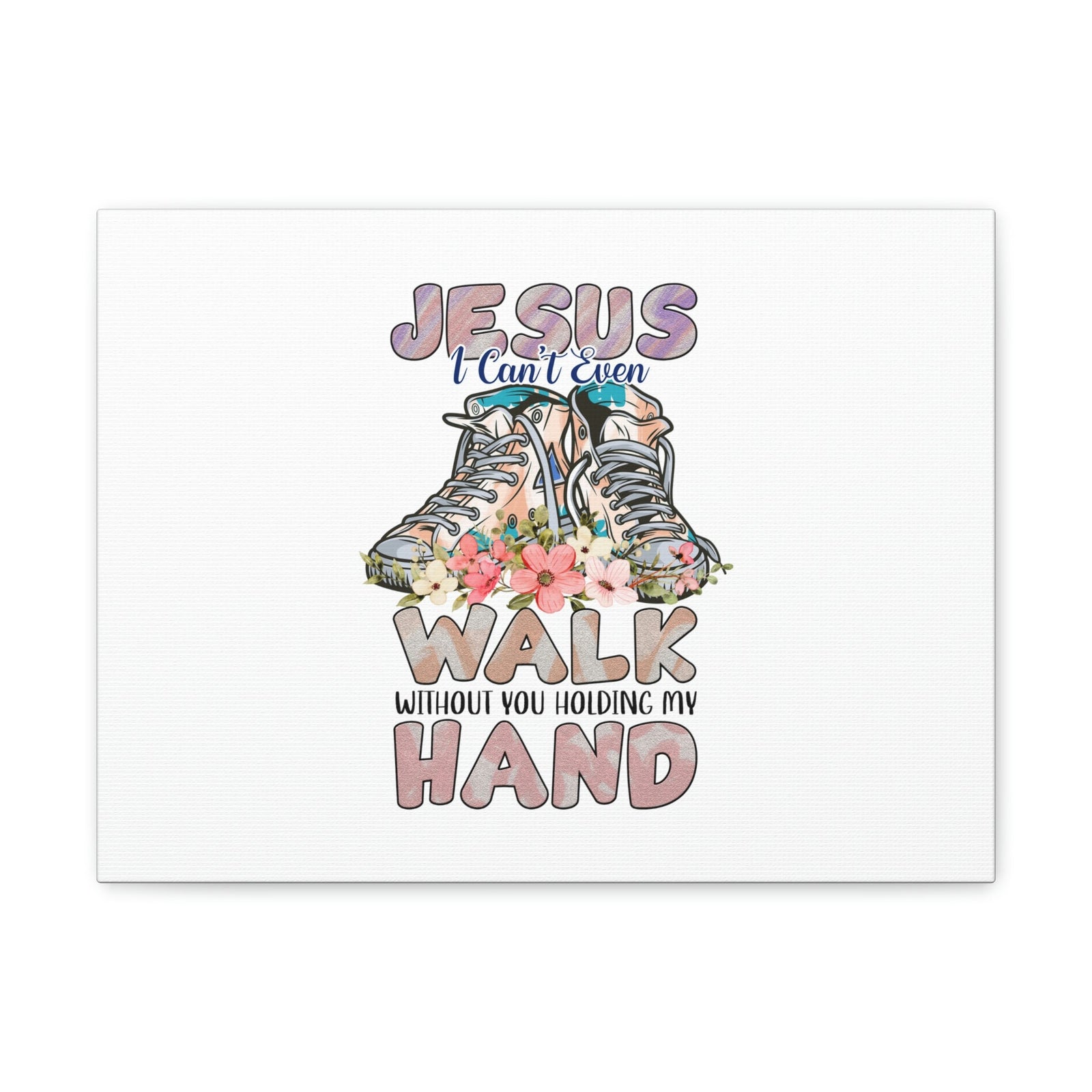 Scripture Walls Holding My Hand John 14:6 Flower Sneakers Christian Wall Art Bible Verse Print Ready to Hang Unframed-Express Your Love Gifts
