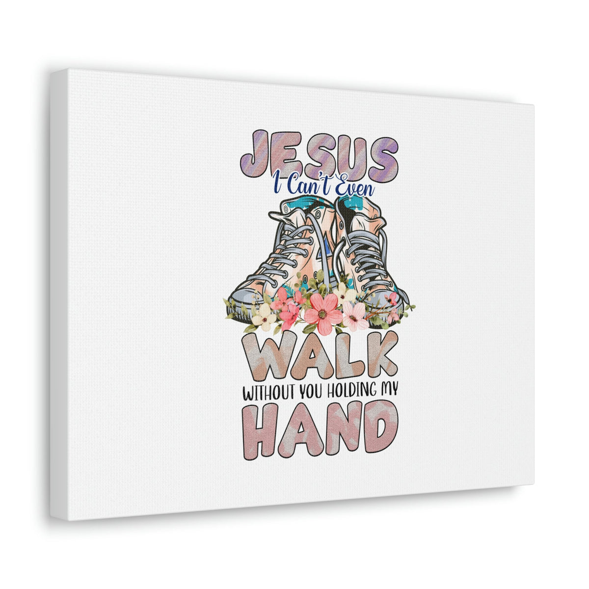 Scripture Walls Holding My Hand John 14:6 Flower Sneakers Christian Wall Art Bible Verse Print Ready to Hang Unframed-Express Your Love Gifts
