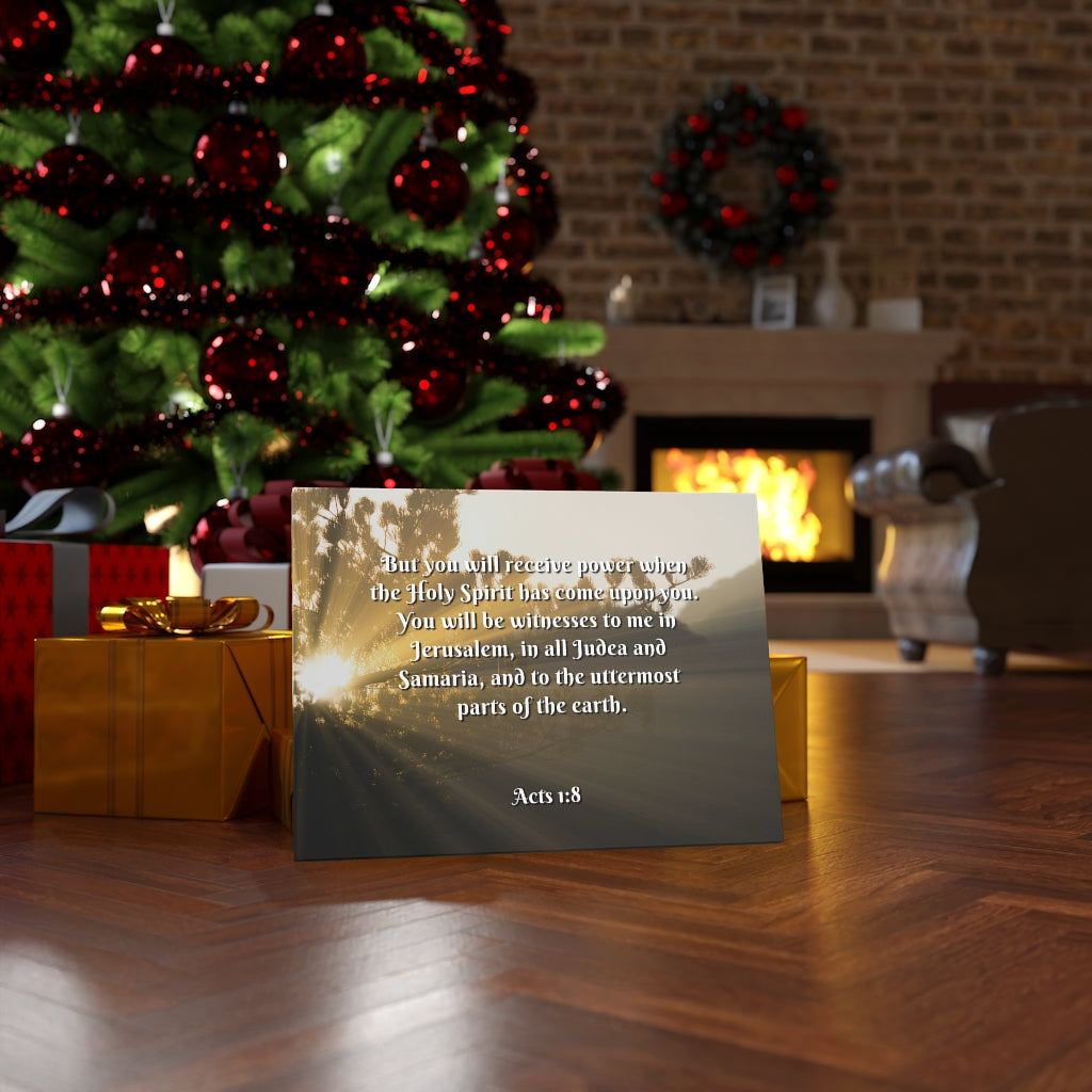 Scripture Walls Holy Ghost Acts 1:8 Bible Verse Canvas Christian Wall Art Ready to Hang Unframed-Express Your Love Gifts