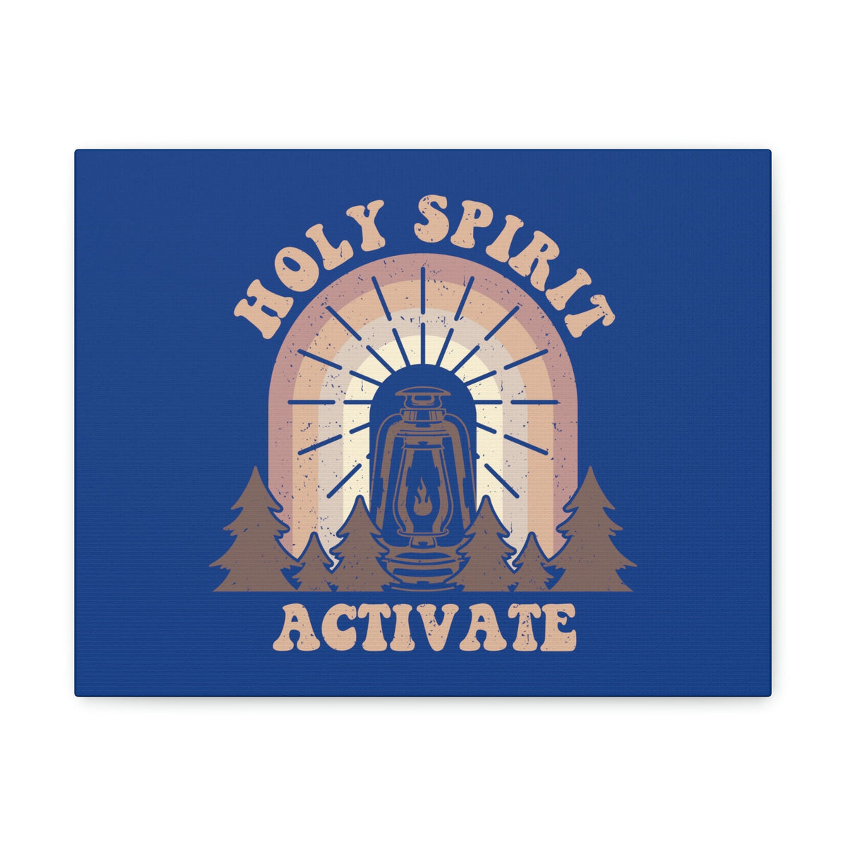 Scripture Walls Holy Spirit Activate Acts 2:38 Blue Christian Wall Art Bible Verse Print Ready to Hang Unframed-Express Your Love Gifts