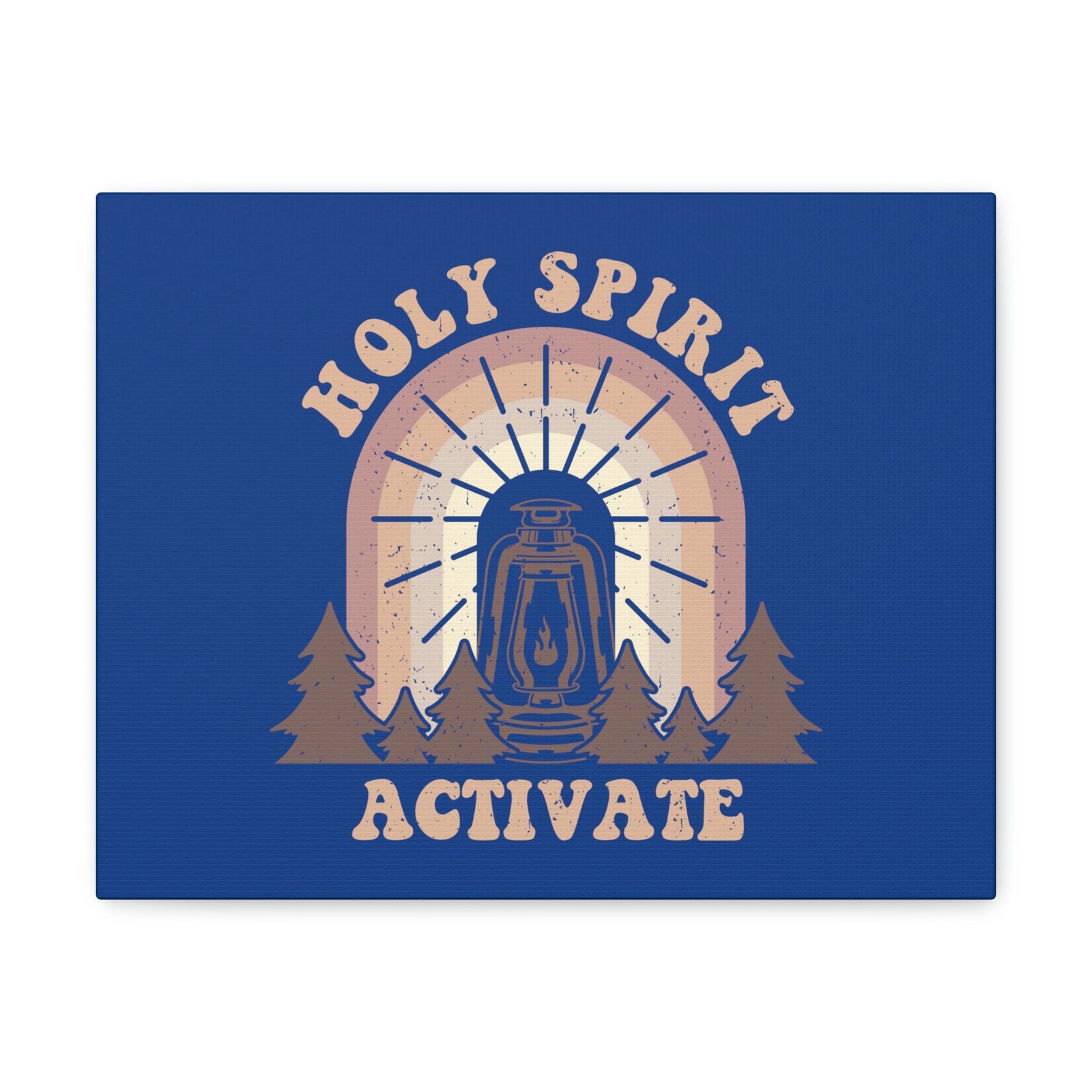 Scripture Walls Holy Spirit Activate Acts 2:38 Blue Christian Wall Art Bible Verse Print Ready to Hang Unframed-Express Your Love Gifts