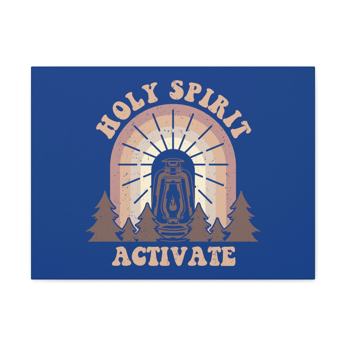 Scripture Walls Holy Spirit Activate Acts 2:38 Blue Christian Wall Art Bible Verse Print Ready to Hang Unframed-Express Your Love Gifts