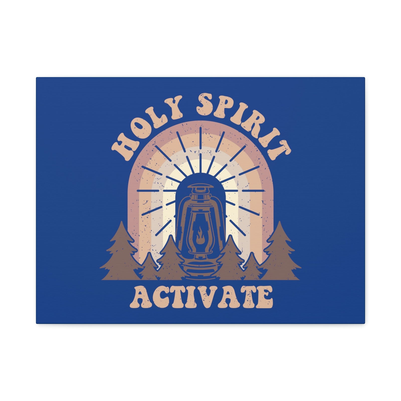 Scripture Walls Holy Spirit Activate Acts 2:38 Blue Christian Wall Art Bible Verse Print Ready to Hang Unframed-Express Your Love Gifts