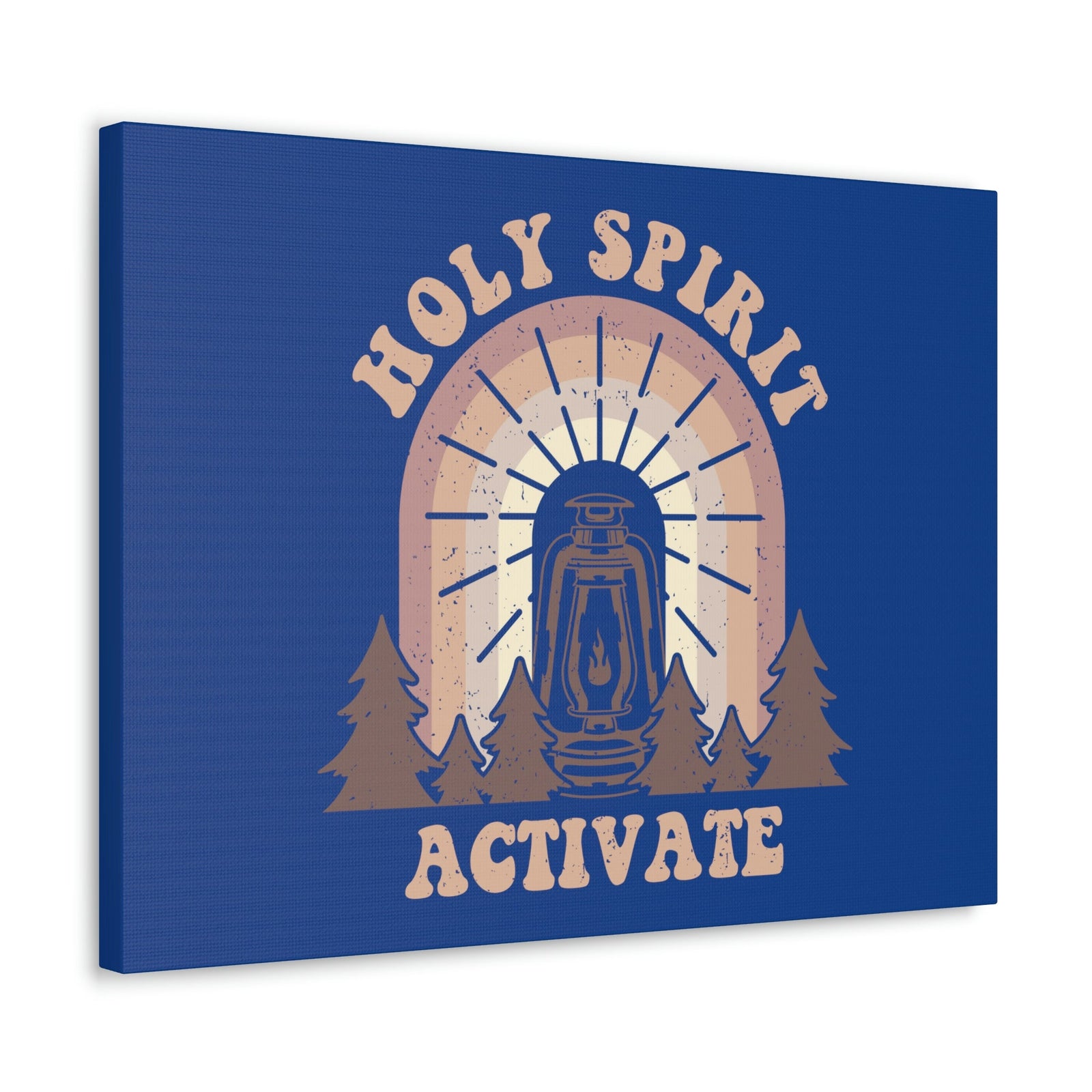 Scripture Walls Holy Spirit Activate Acts 2:38 Blue Christian Wall Art Bible Verse Print Ready to Hang Unframed-Express Your Love Gifts