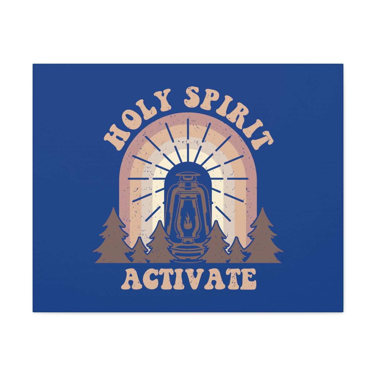 Scripture Walls Holy Spirit Activate Acts 2:38 Blue Christian Wall Art Bible Verse Print Ready to Hang Unframed-Express Your Love Gifts