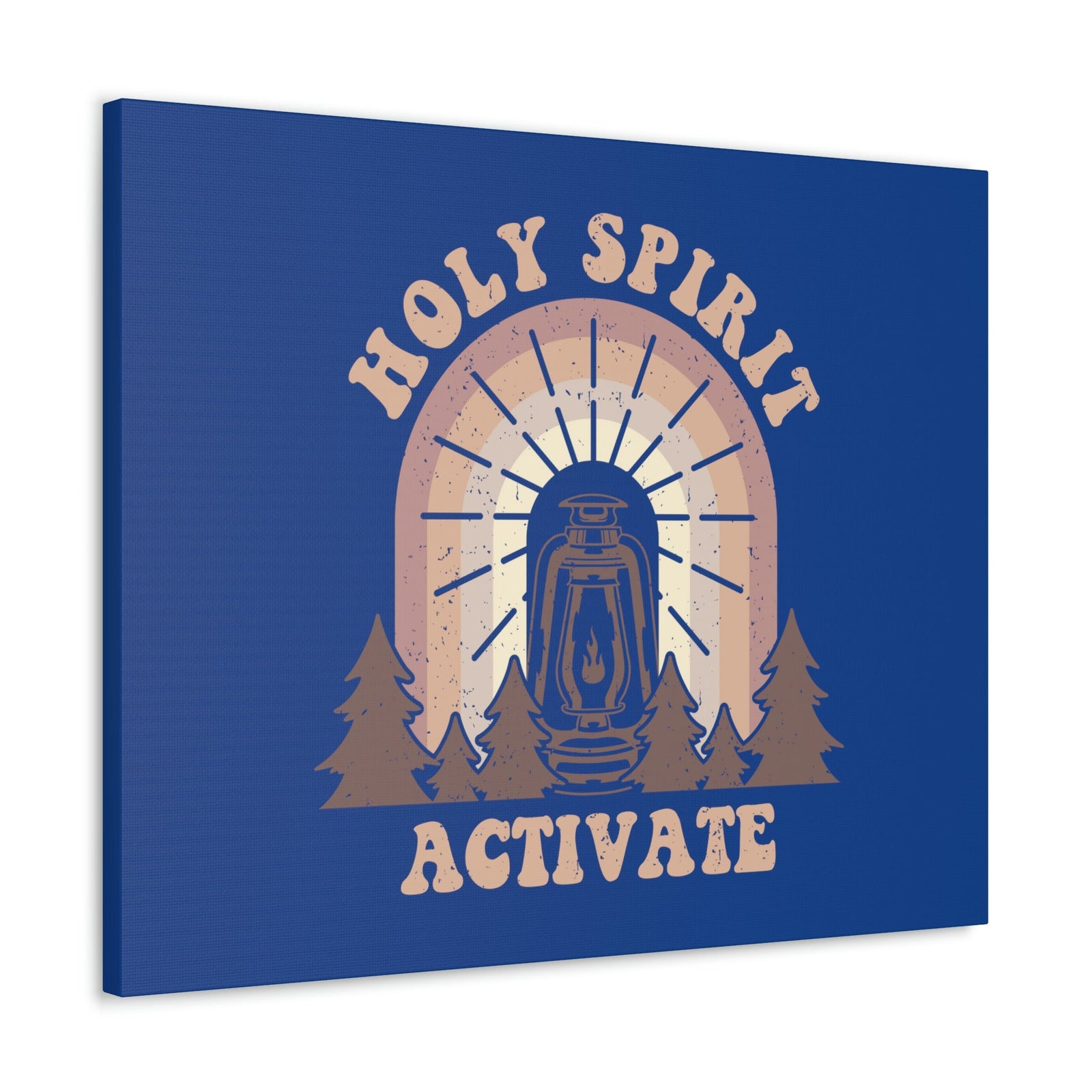 Scripture Walls Holy Spirit Activate Acts 2:38 Blue Christian Wall Art Bible Verse Print Ready to Hang Unframed-Express Your Love Gifts