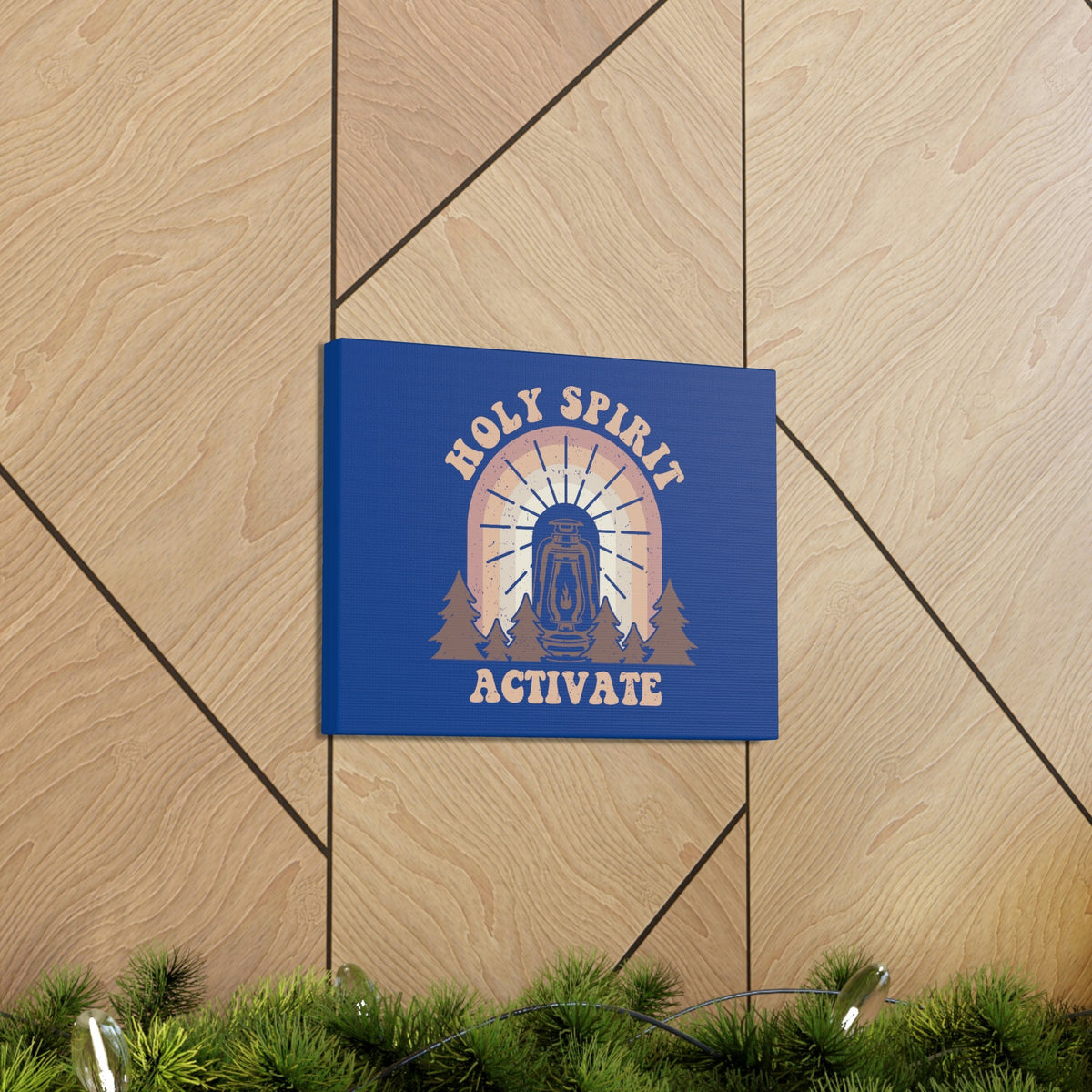 Scripture Walls Holy Spirit Activate Acts 2:38 Blue Christian Wall Art Bible Verse Print Ready to Hang Unframed-Express Your Love Gifts