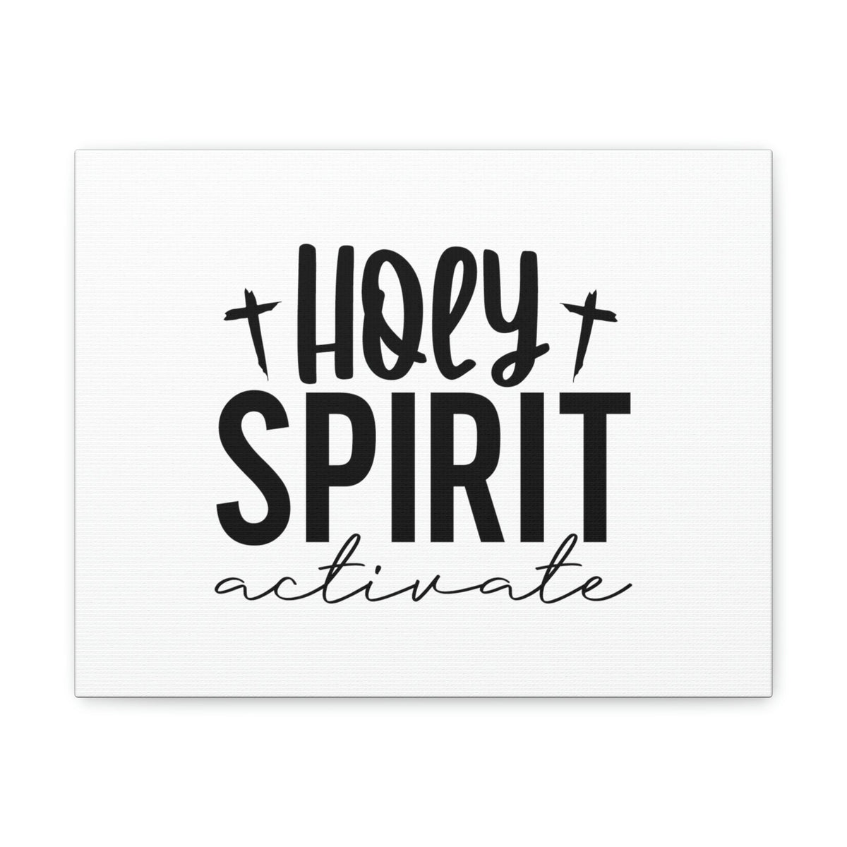 Scripture Walls Holy Spirit Activate Acts 2:38 Two Cross Christian Wall Art Bible Verse Print Ready to Hang Unframed-Express Your Love Gifts