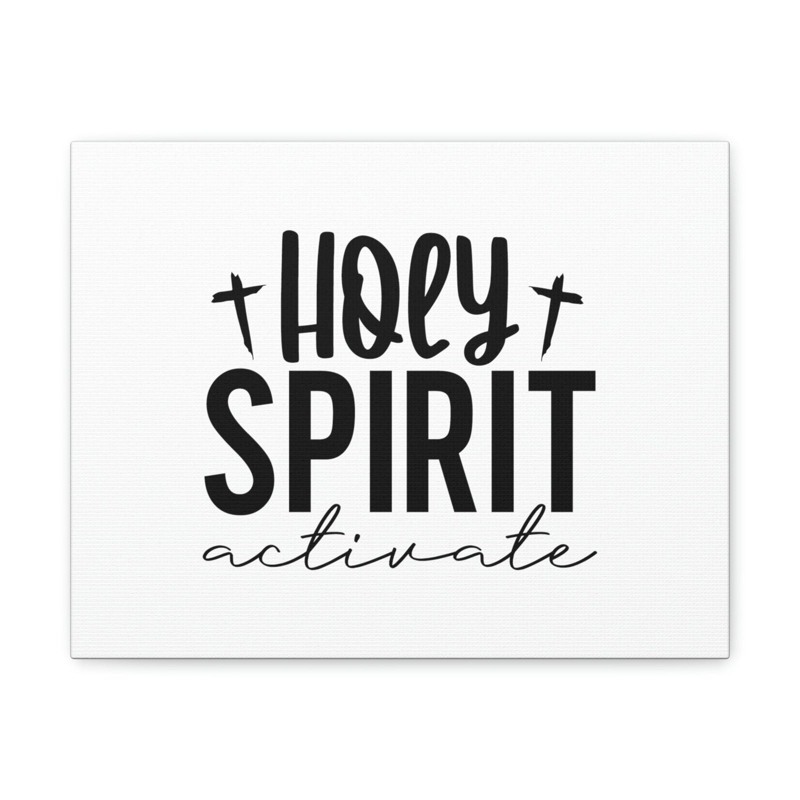 Scripture Walls Holy Spirit Activate Acts 2:38 Two Cross Christian Wall Art Bible Verse Print Ready to Hang Unframed-Express Your Love Gifts