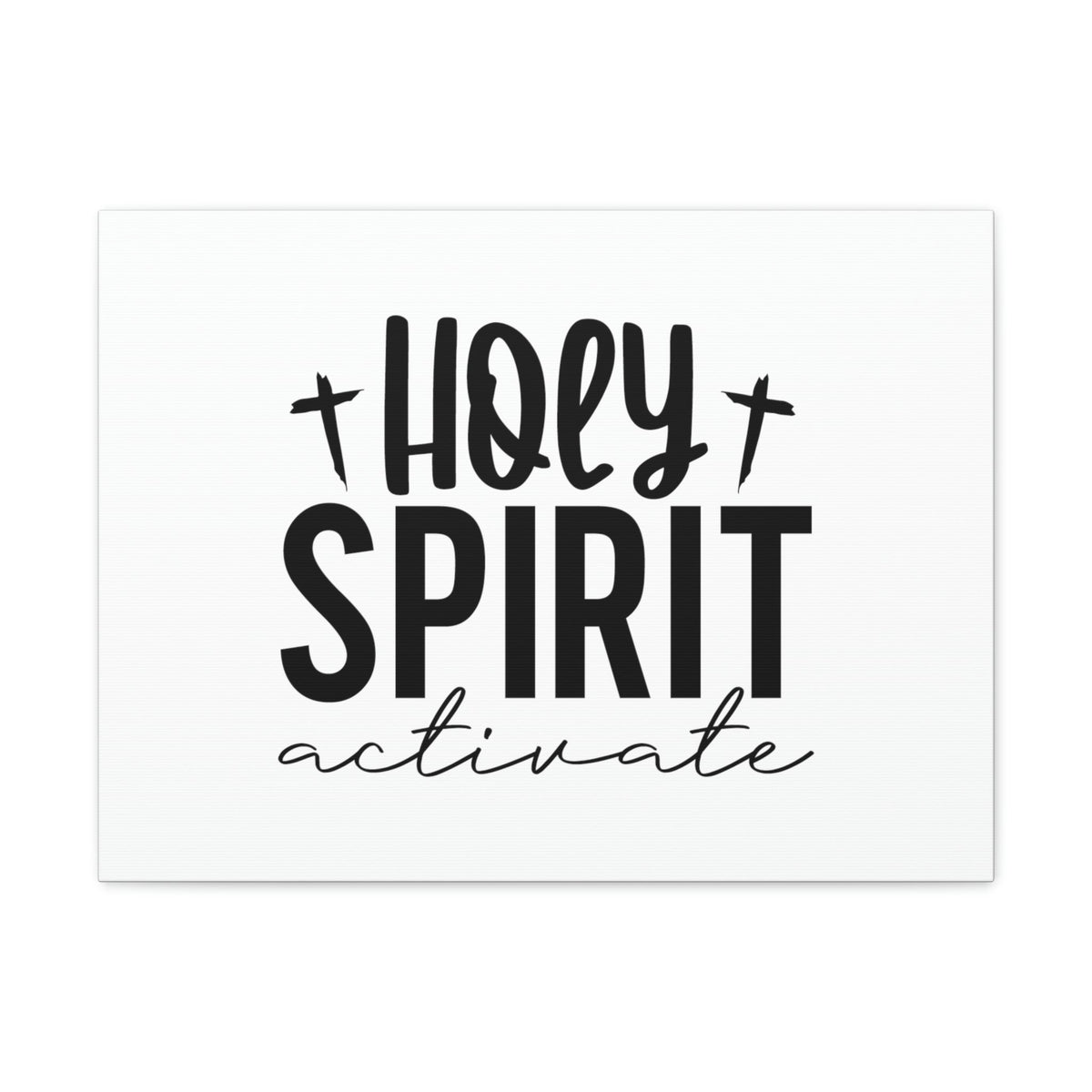 Scripture Walls Holy Spirit Activate Acts 2:38 Two Cross Christian Wall Art Bible Verse Print Ready to Hang Unframed-Express Your Love Gifts