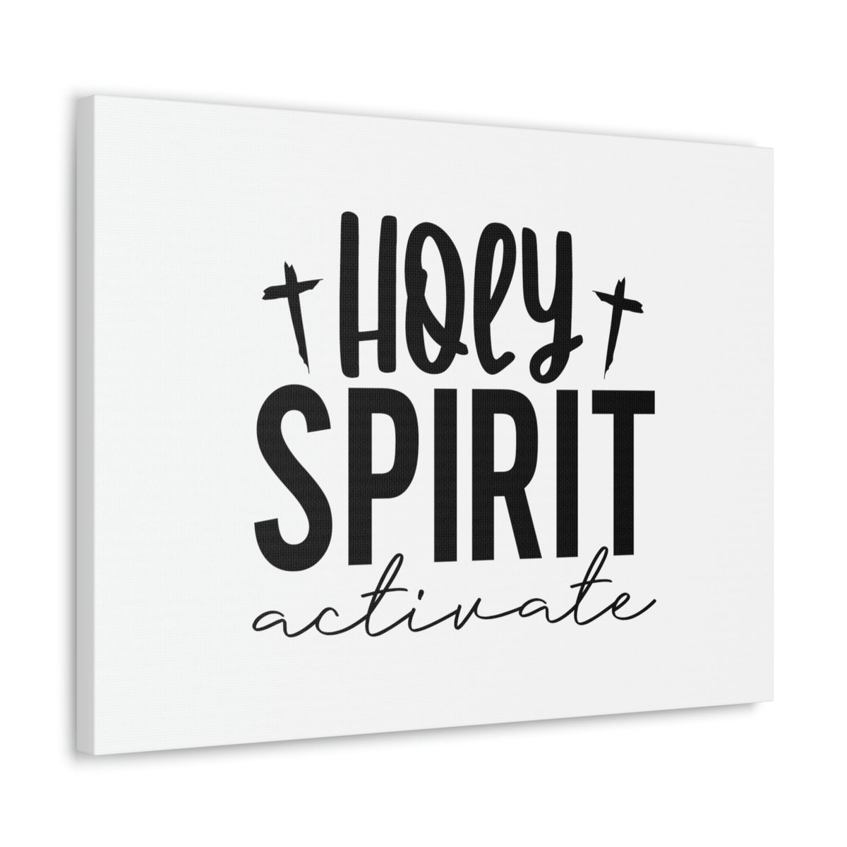 Scripture Walls Holy Spirit Activate Acts 2:38 Two Cross Christian Wall Art Bible Verse Print Ready to Hang Unframed-Express Your Love Gifts