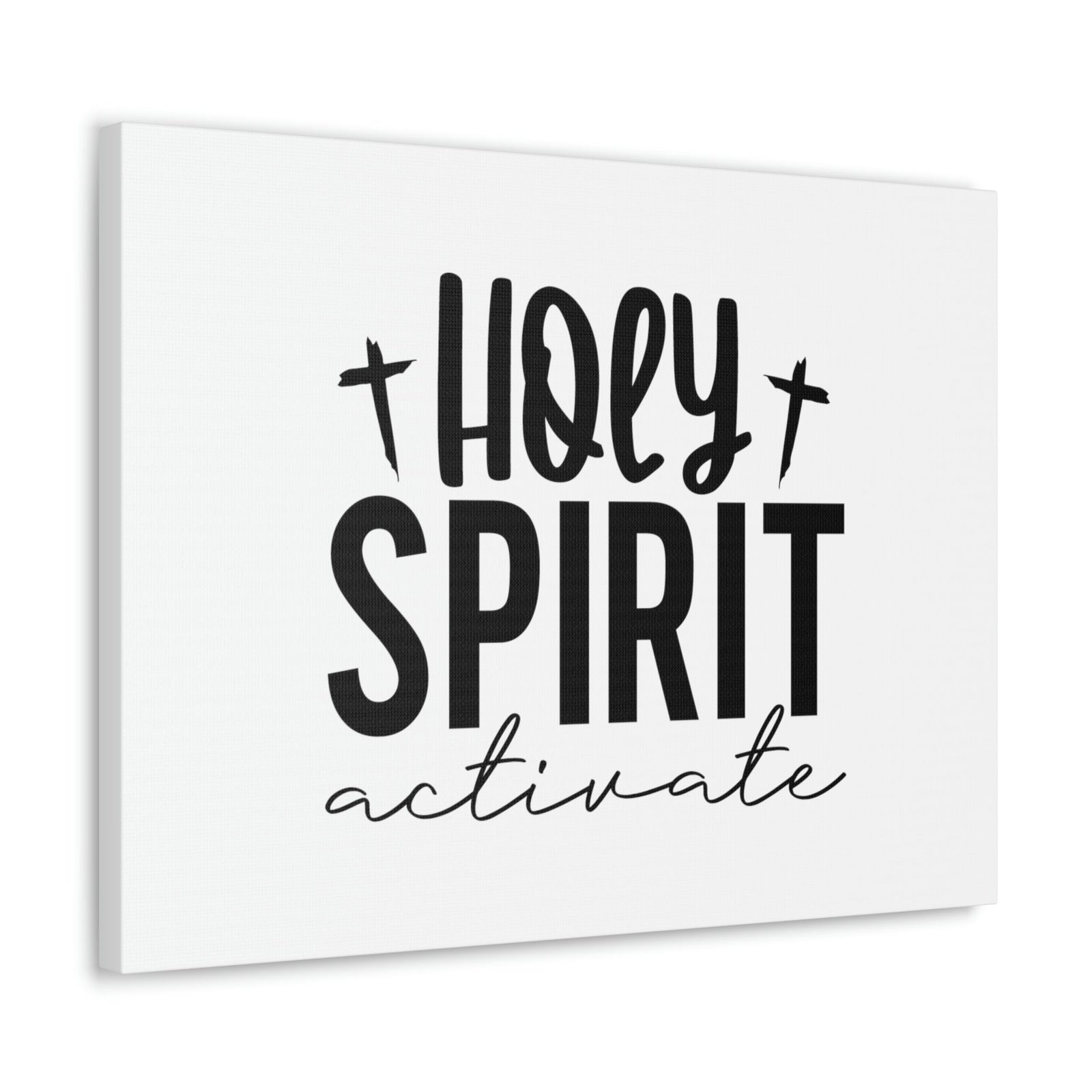 Scripture Walls Holy Spirit Activate Acts 2:38 Two Cross Christian Wall Art Bible Verse Print Ready to Hang Unframed-Express Your Love Gifts