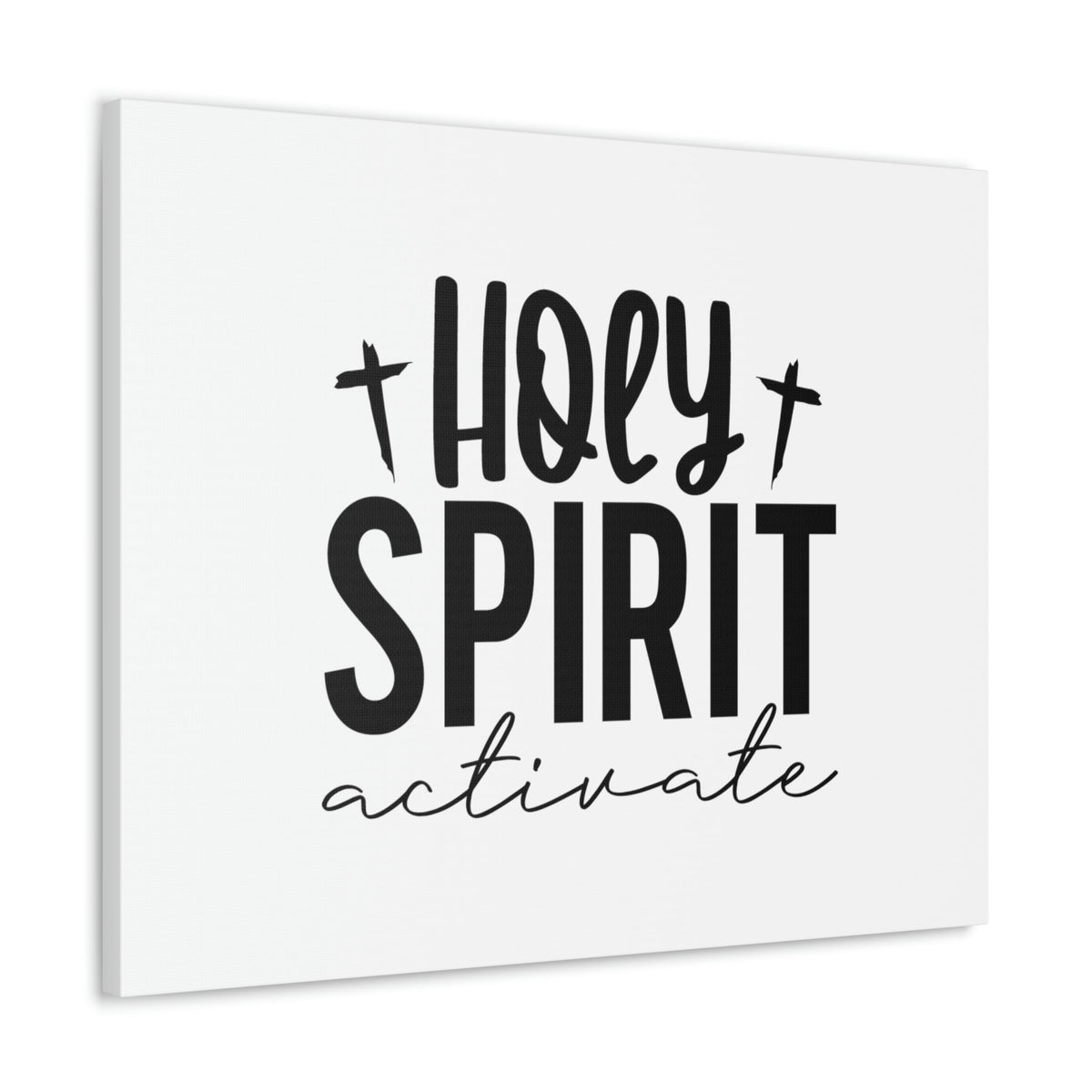 Scripture Walls Holy Spirit Activate Acts 2:38 Two Cross Christian Wall Art Bible Verse Print Ready to Hang Unframed-Express Your Love Gifts