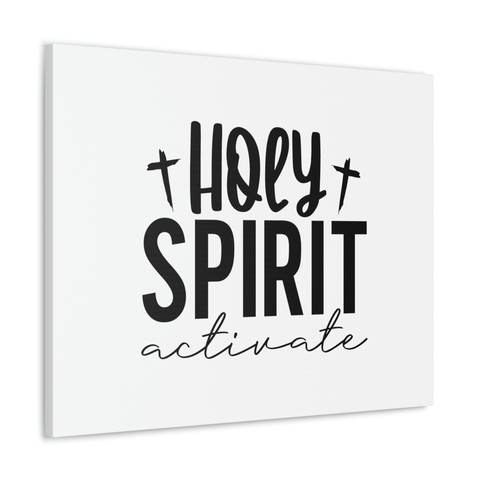 Scripture Walls Holy Spirit Activate Acts 2:38 Two Cross Christian Wall Art Bible Verse Print Ready to Hang Unframed-Express Your Love Gifts