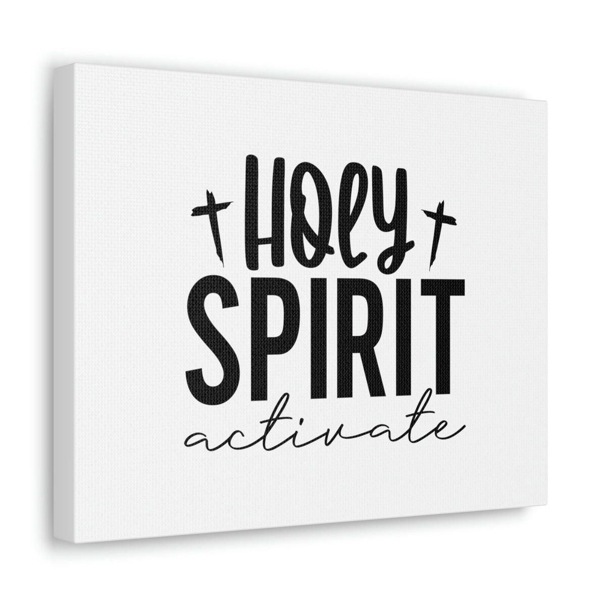 Scripture Walls Holy Spirit Activate Acts 2:38 Two Cross Christian Wall Art Bible Verse Print Ready to Hang Unframed-Express Your Love Gifts