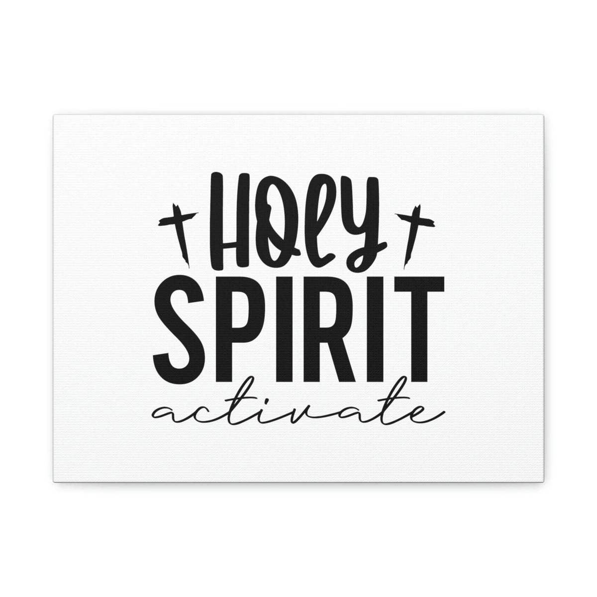 Scripture Walls Holy Spirit Activate Acts 2:38 Two Cross Christian Wall Art Bible Verse Print Ready to Hang Unframed-Express Your Love Gifts
