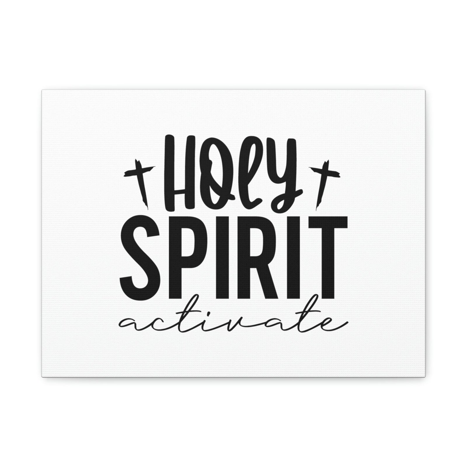 Scripture Walls Holy Spirit Activate Acts 2:38 Two Cross Christian Wall Art Bible Verse Print Ready to Hang Unframed-Express Your Love Gifts