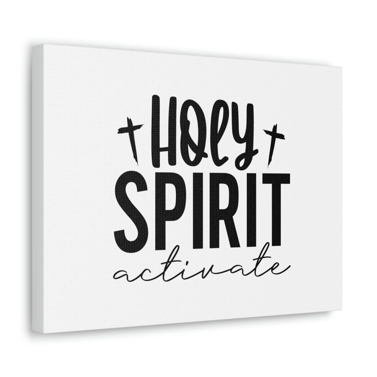 Scripture Walls Holy Spirit Activate Acts 2:38 Two Cross Christian Wall Art Bible Verse Print Ready to Hang Unframed-Express Your Love Gifts