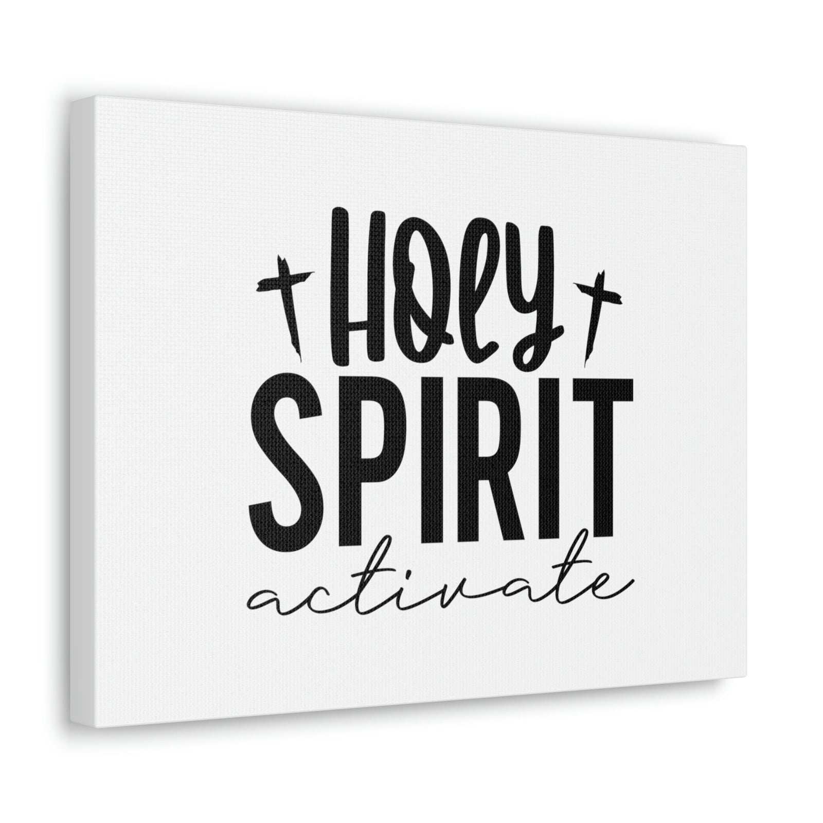 Scripture Walls Holy Spirit Activate Acts 2:38 Two Cross Christian Wall Art Bible Verse Print Ready to Hang Unframed-Express Your Love Gifts