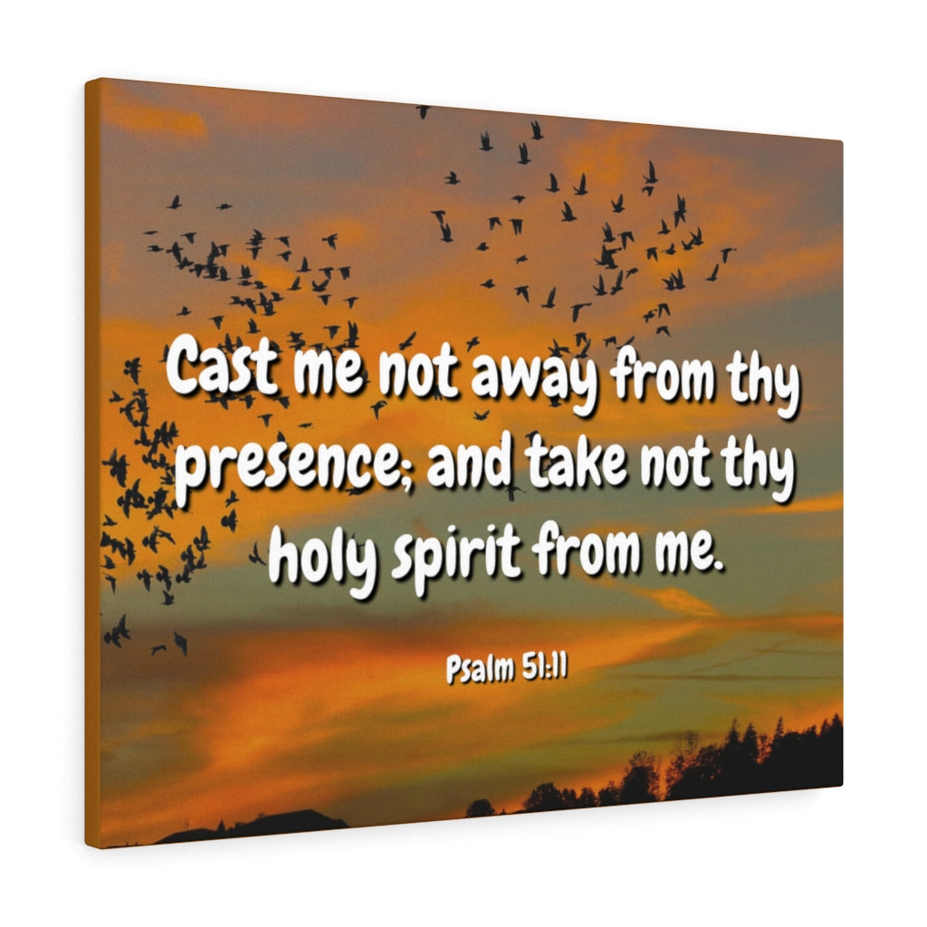 Scripture Walls Holy Spirit Psalms 51:11 Bible Verse Canvas Christian Wall Art Ready to Hang Unframed-Express Your Love Gifts