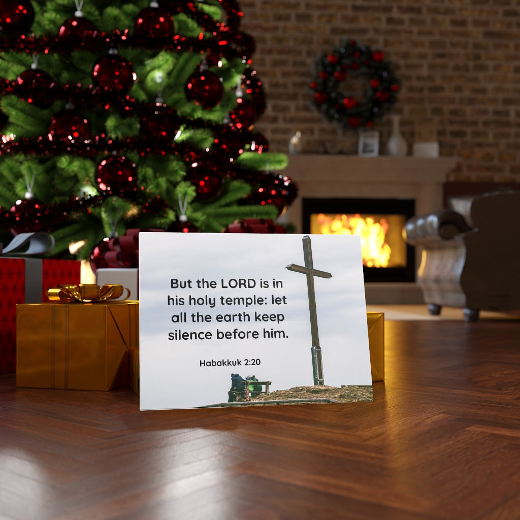 Scripture Walls Holy Temple Habakkuk 2:20 Bible Verse Canvas Christian Wall Art Ready to Hang Unframed-Express Your Love Gifts