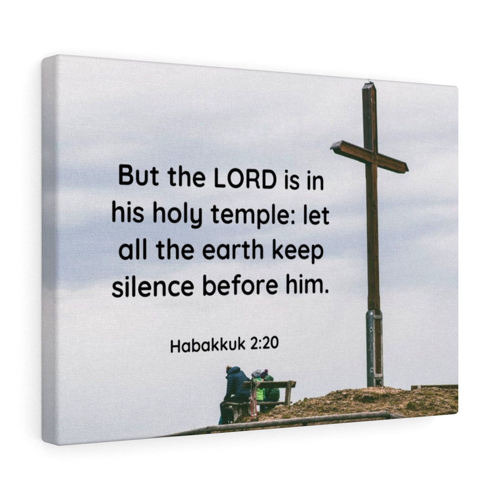 Scripture Walls Holy Temple Habakkuk 2:20 Bible Verse Canvas Christian Wall Art Ready to Hang Unframed-Express Your Love Gifts