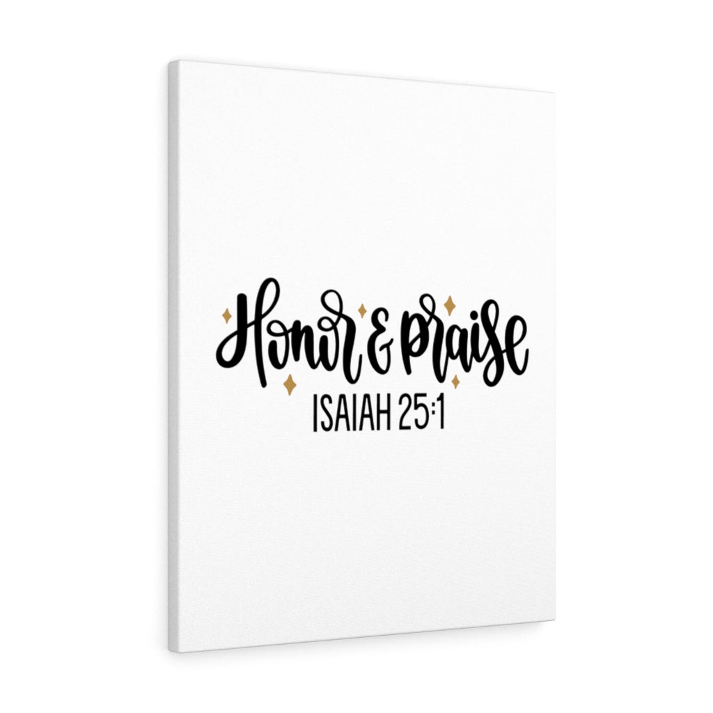 Scripture Walls Honor &amp; Praise Isaiah 25:1 Bible Verse Canvas Christian Wall Art Ready to Hang Unframed-Express Your Love Gifts