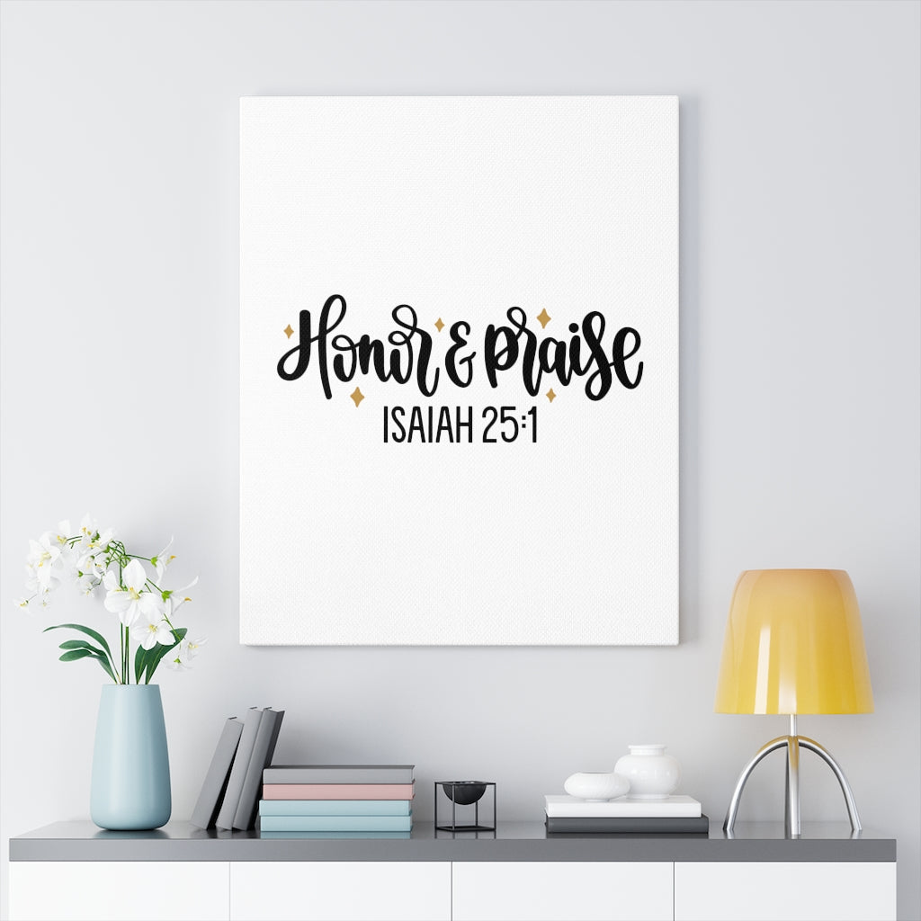 Scripture Walls Honor & Praise Isaiah 25:1 Bible Verse Canvas Christian Wall Art Ready to Hang Unframed-Express Your Love Gifts