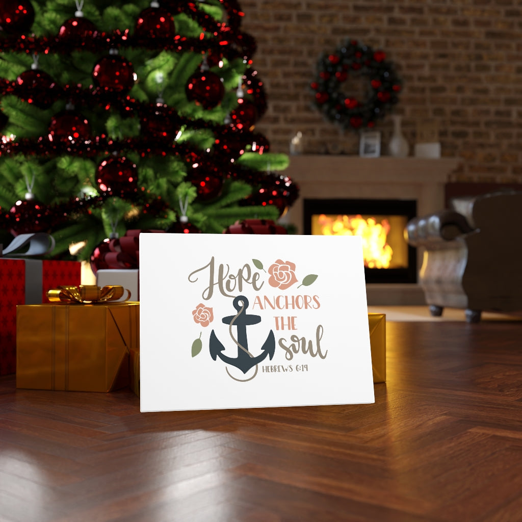 Scripture Walls Hope Anchors In Soul Hebrews 6:19 Bible Verse Canvas Christian Wall Art Ready to Hang Unframed-Express Your Love Gifts