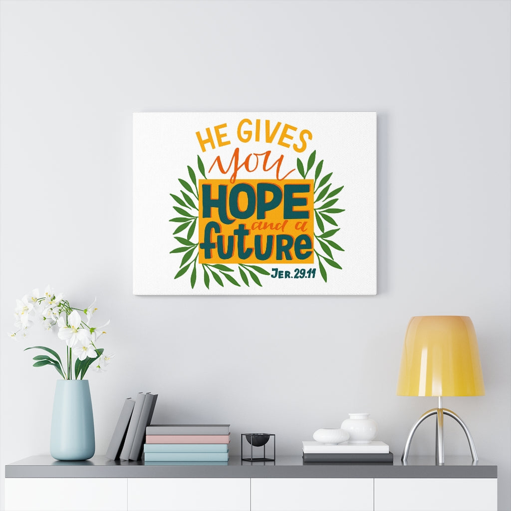 Scripture Walls Hope And A Future Jer 29:11 Bible Verse Canvas Christian Wall Art Ready to Hang Unframed-Express Your Love Gifts