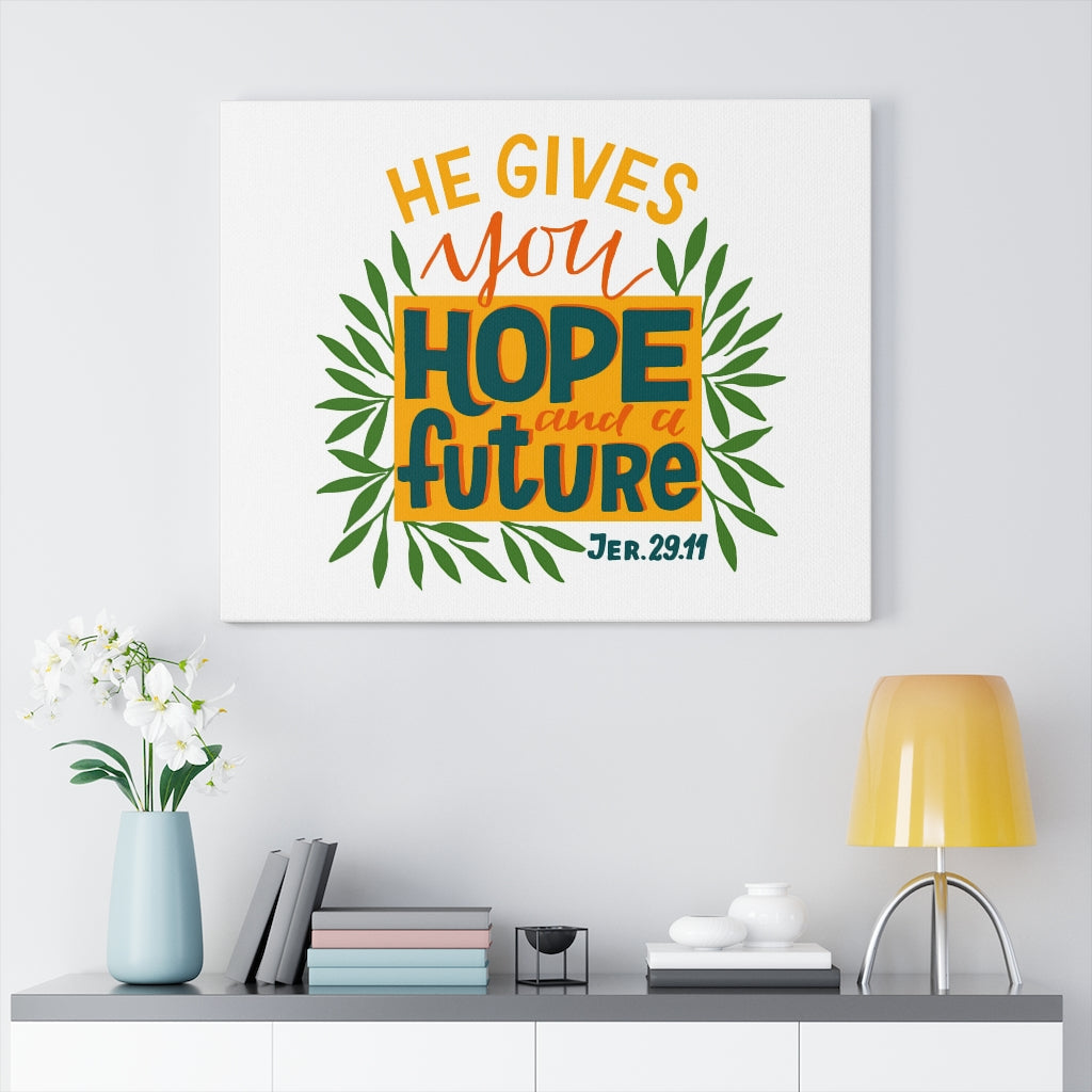 Scripture Walls Hope And A Future Jer 29:11 Bible Verse Canvas Christian Wall Art Ready to Hang Unframed-Express Your Love Gifts