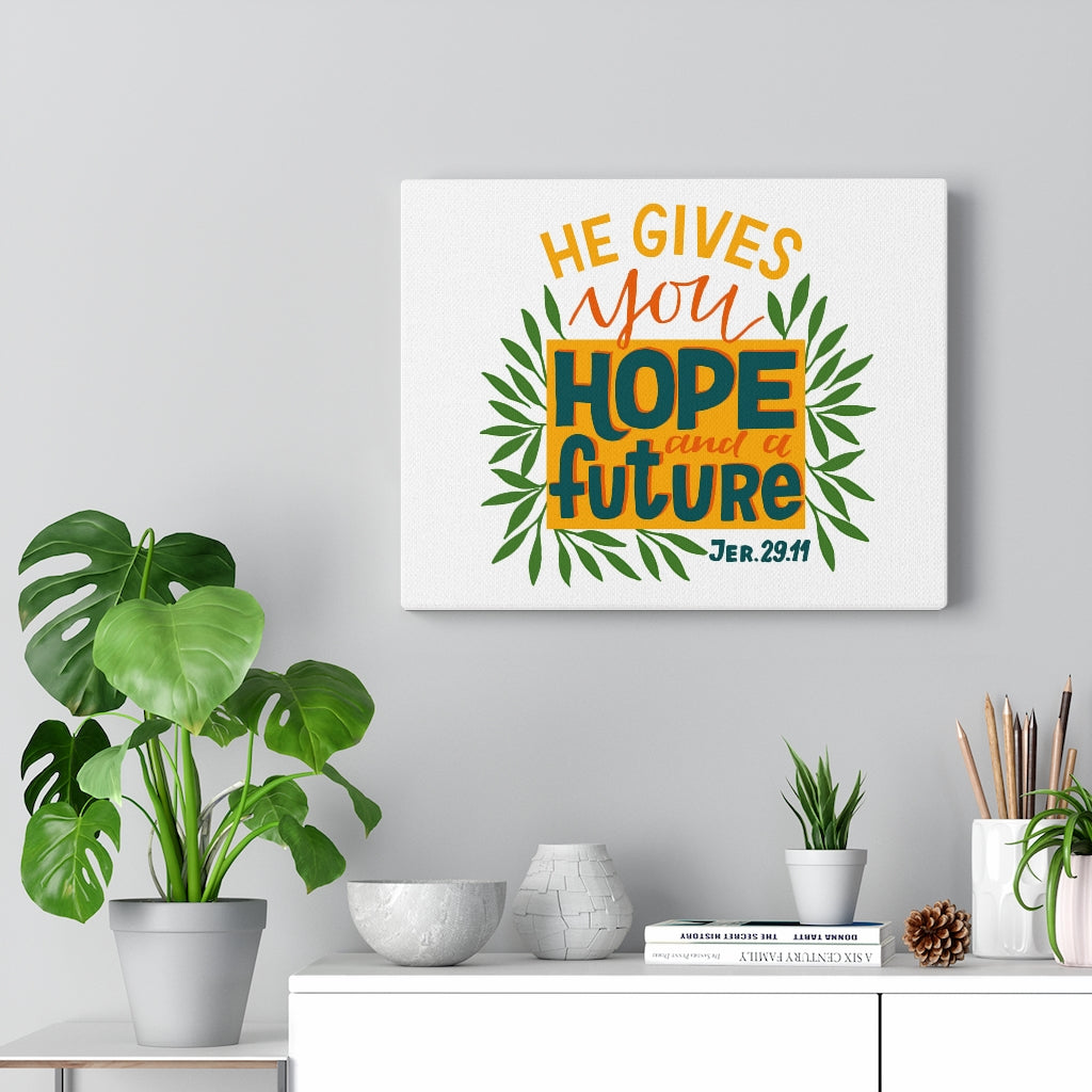 Scripture Walls Hope And A Future Jer 29:11 Bible Verse Canvas Christian Wall Art Ready to Hang Unframed-Express Your Love Gifts