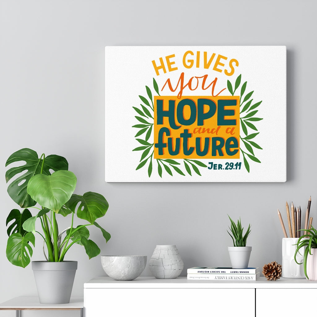 Scripture Walls Hope And A Future Jer 29:11 Bible Verse Canvas Christian Wall Art Ready to Hang Unframed-Express Your Love Gifts