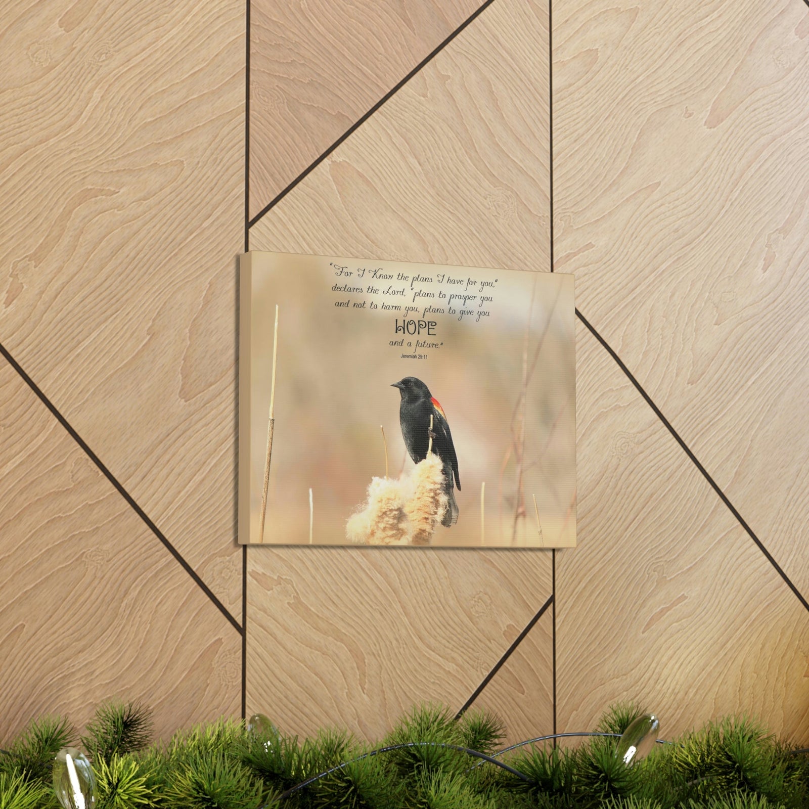 Scripture Walls Hope And A Future Jeremiah 29:11 Bible Verse Canvas Christian Wall Art Bible Verse Print Ready To Hang Unframed-Express Your Love Gifts