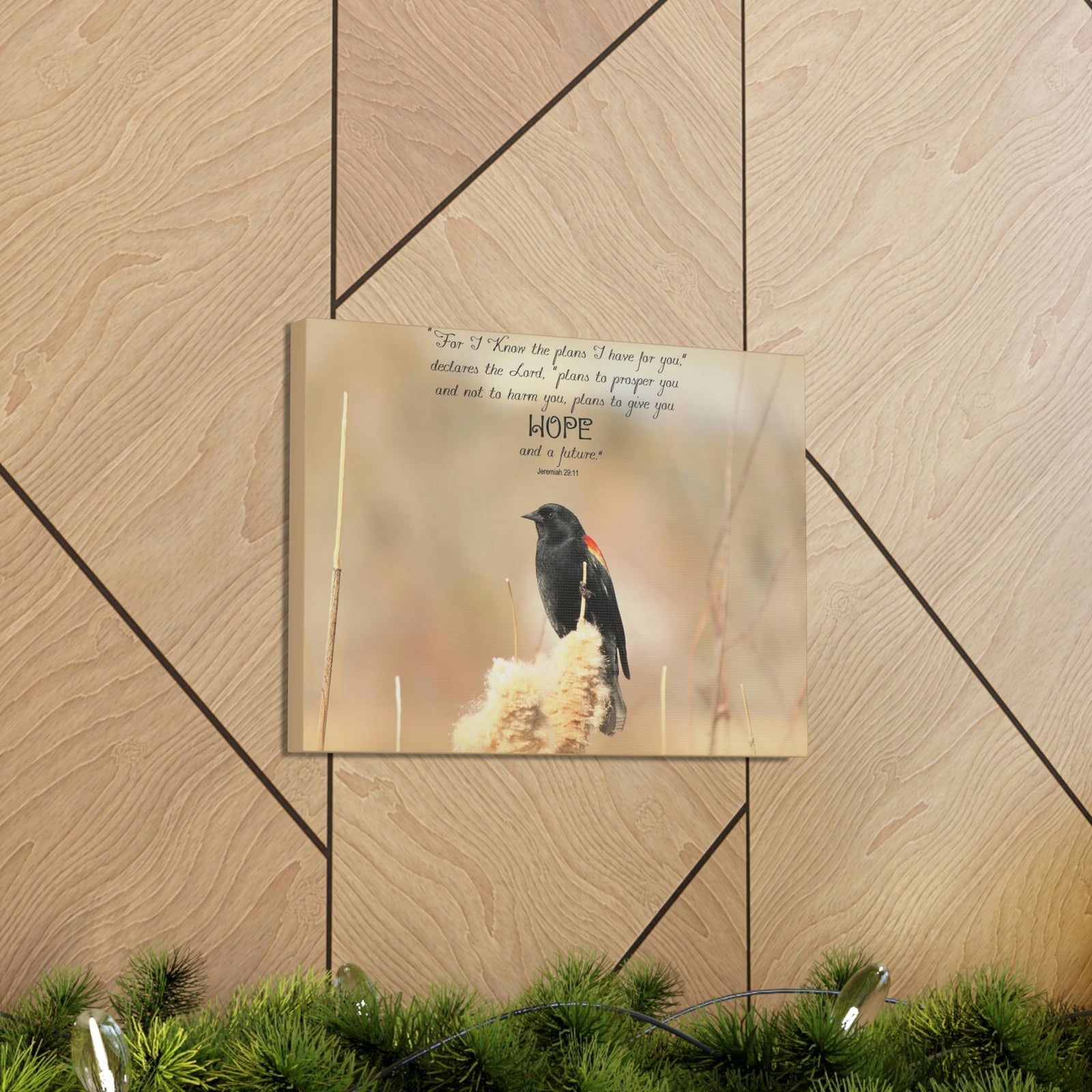 Scripture Walls Hope And A Future Jeremiah 29:11 Bible Verse Canvas Christian Wall Art Bible Verse Print Ready To Hang Unframed-Express Your Love Gifts