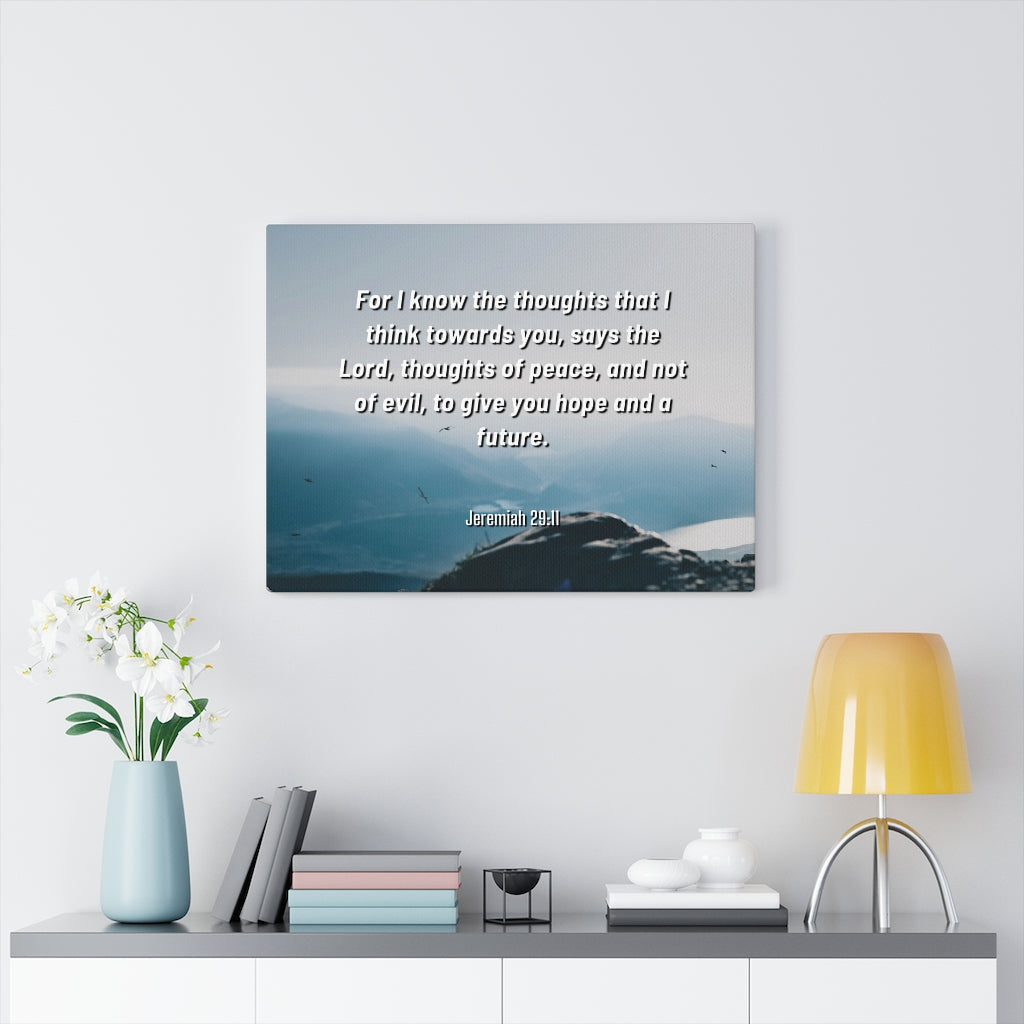 Scripture Walls Hope And A Future Jeremiah 29:11 Bible Verse Canvas Christian Wall Art Ready to Hang Unframed-Express Your Love Gifts