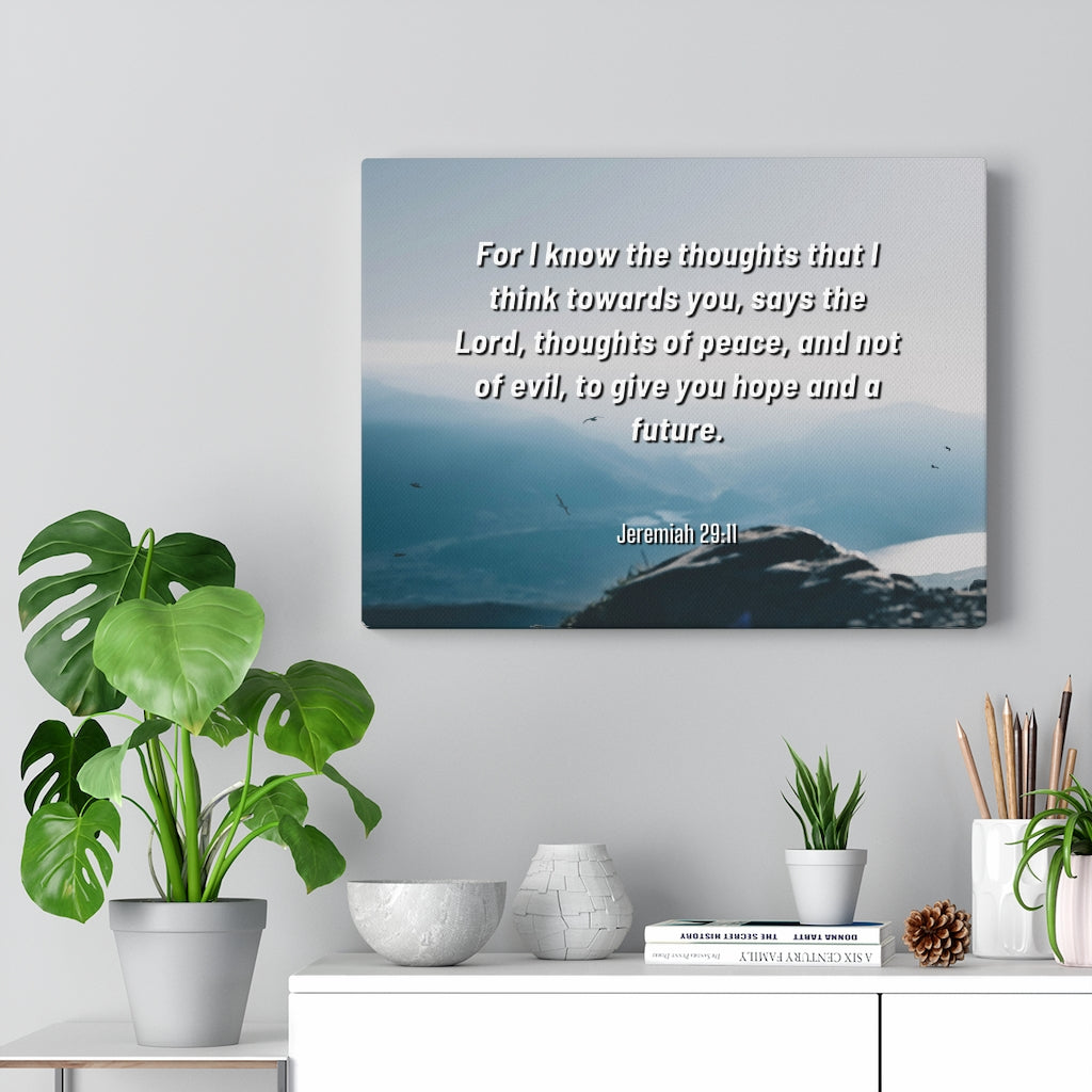 Scripture Walls Hope And A Future Jeremiah 29:11 Bible Verse Canvas Christian Wall Art Ready to Hang Unframed-Express Your Love Gifts
