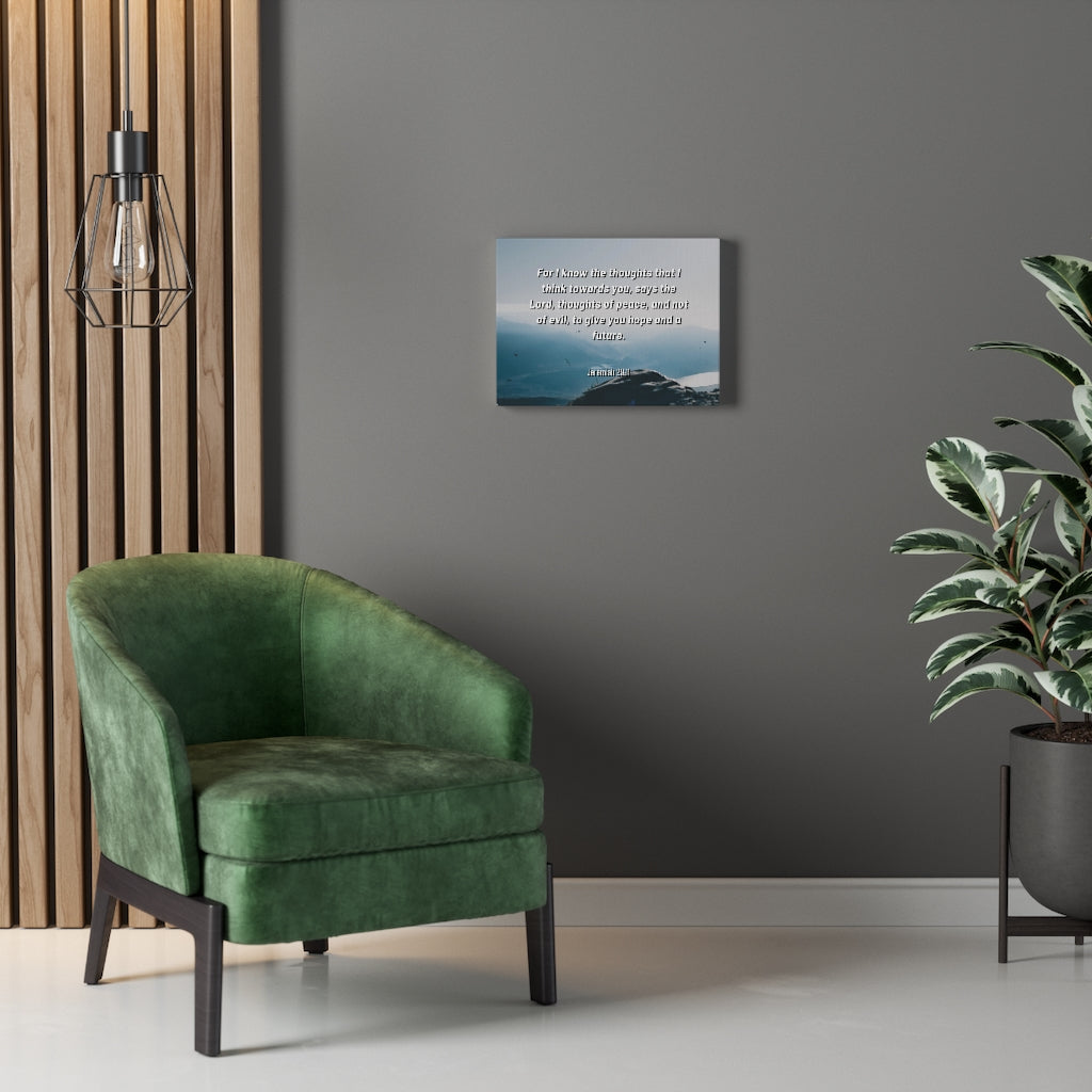 Scripture Walls Hope And A Future Jeremiah 29:11 Bible Verse Canvas Christian Wall Art Ready to Hang Unframed-Express Your Love Gifts